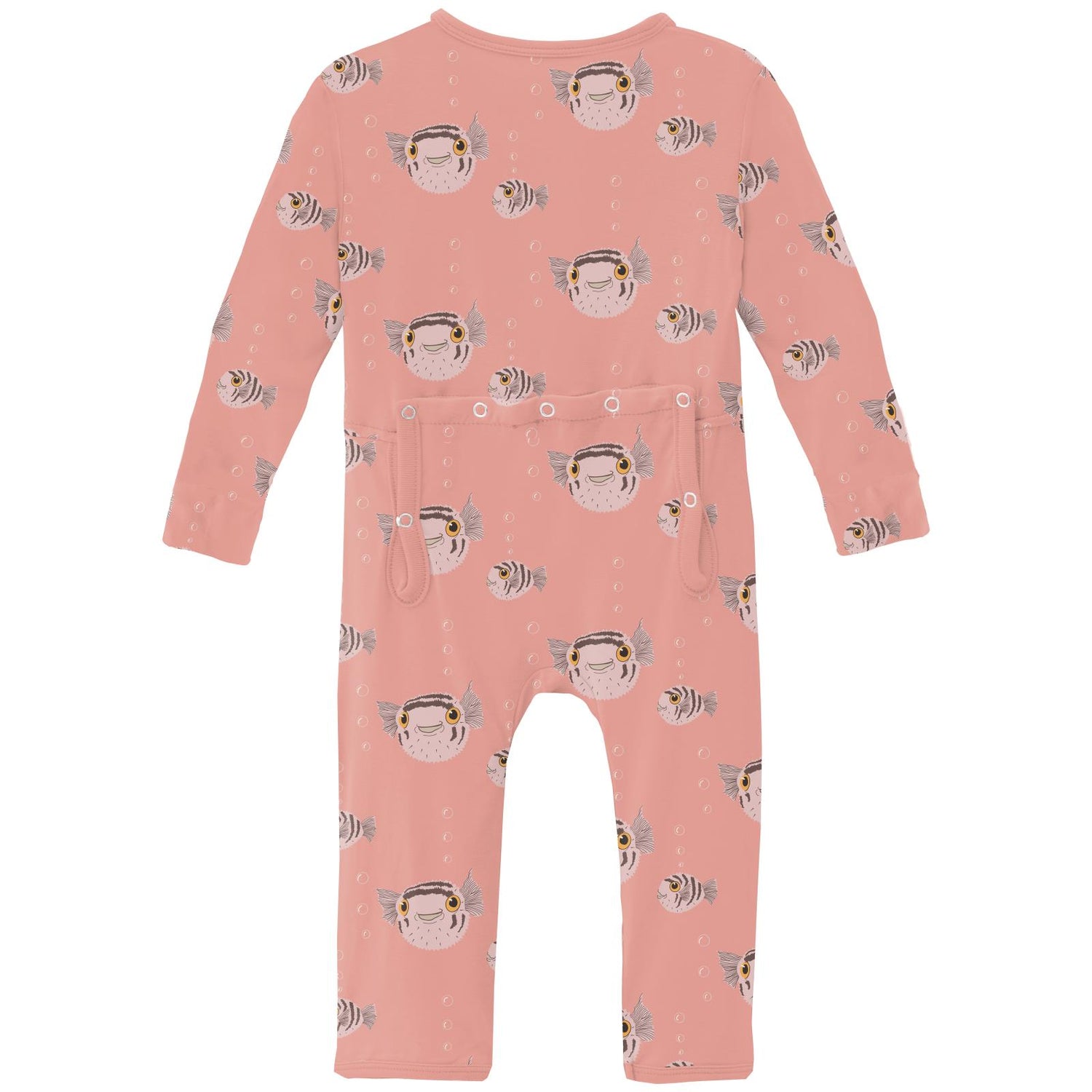 Print Coverall with 2 Way Zipper in Blush Puffer Family