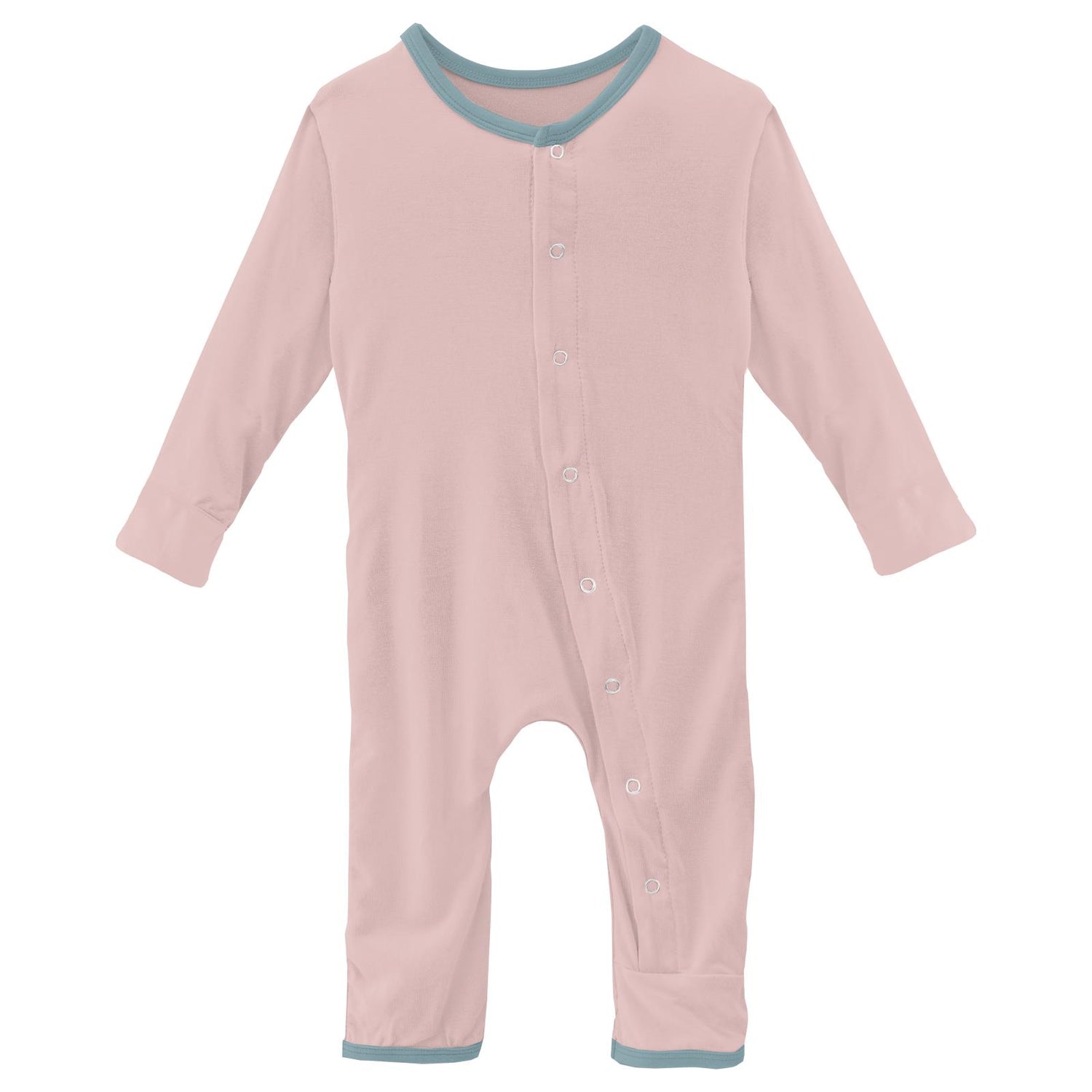 Applique Coverall with Snaps in Baby Rose Whale