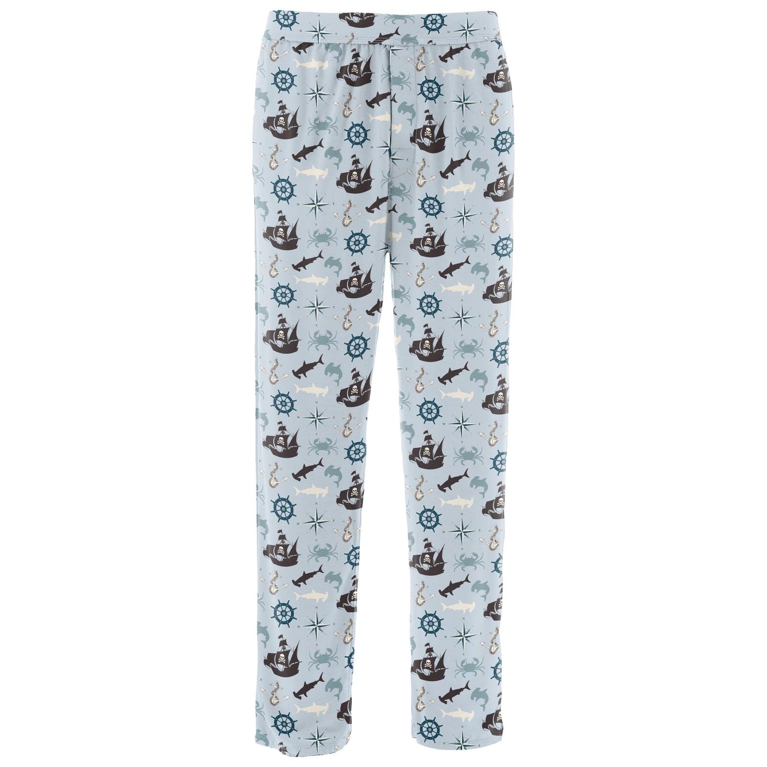 Men's Print Pajama Pants in Illusion Blue Pirate Adventure