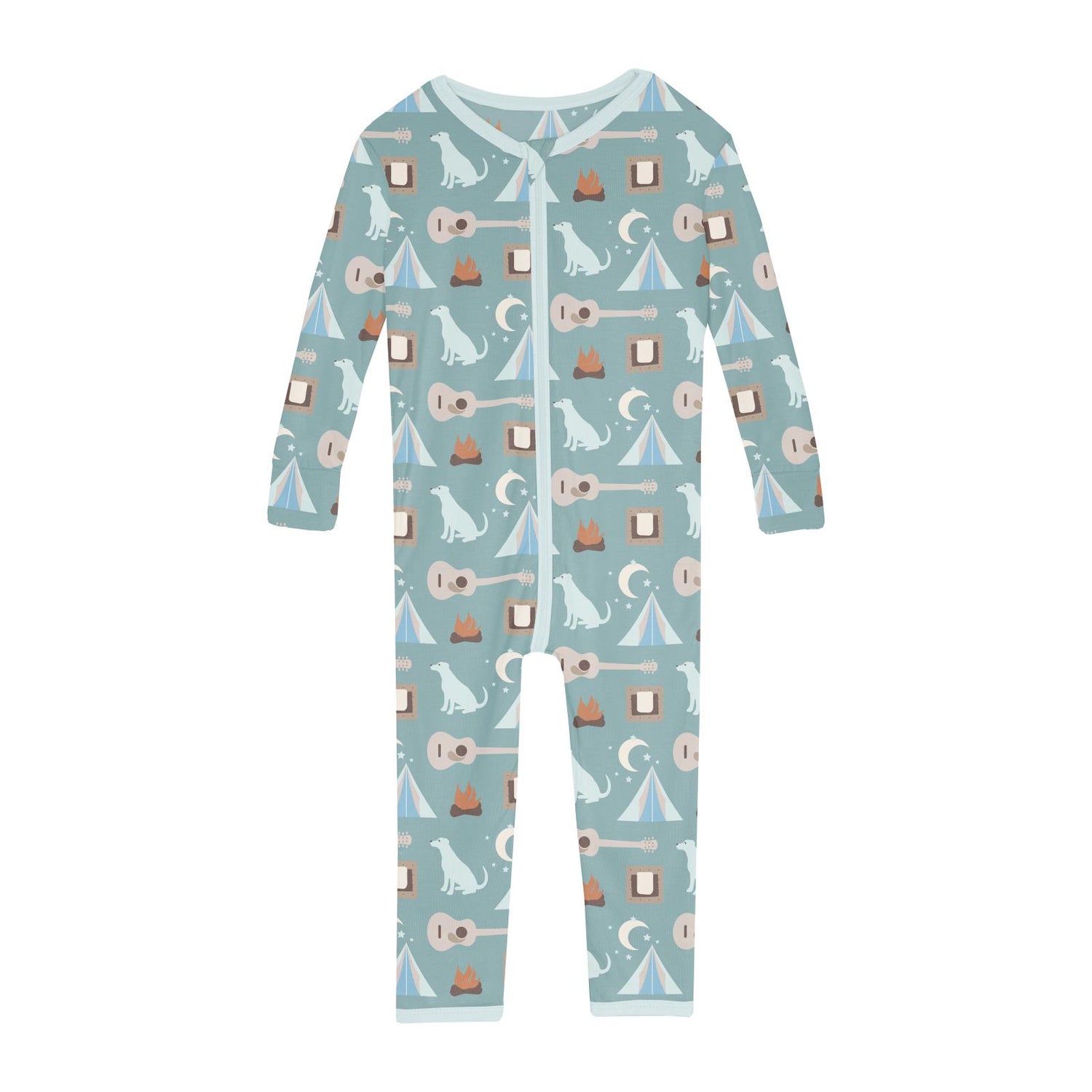 Print Convertible Sleeper with Zipper in Jade Campfire (360214)