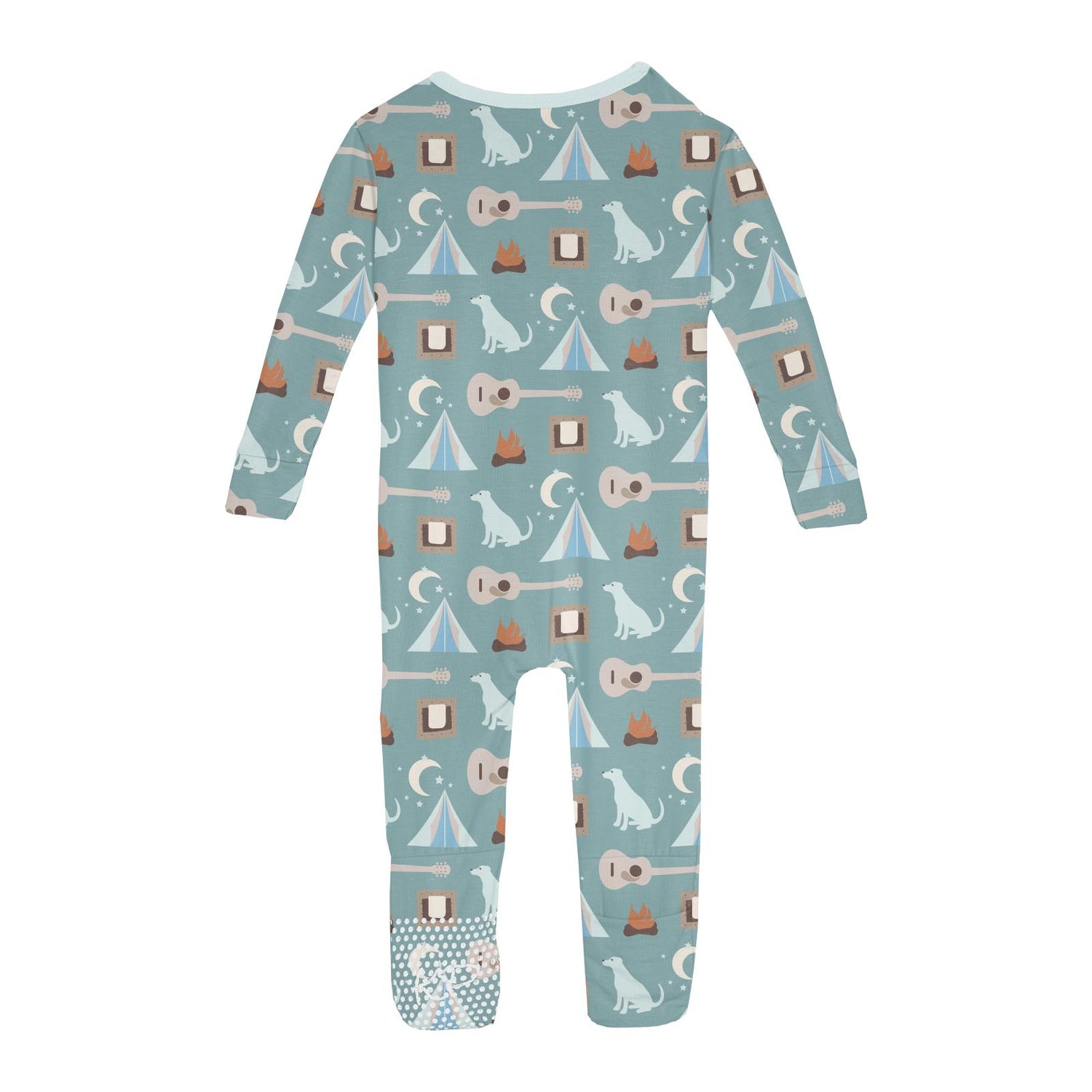 Print Convertible Sleeper with Zipper in Jade Campfire (360218)