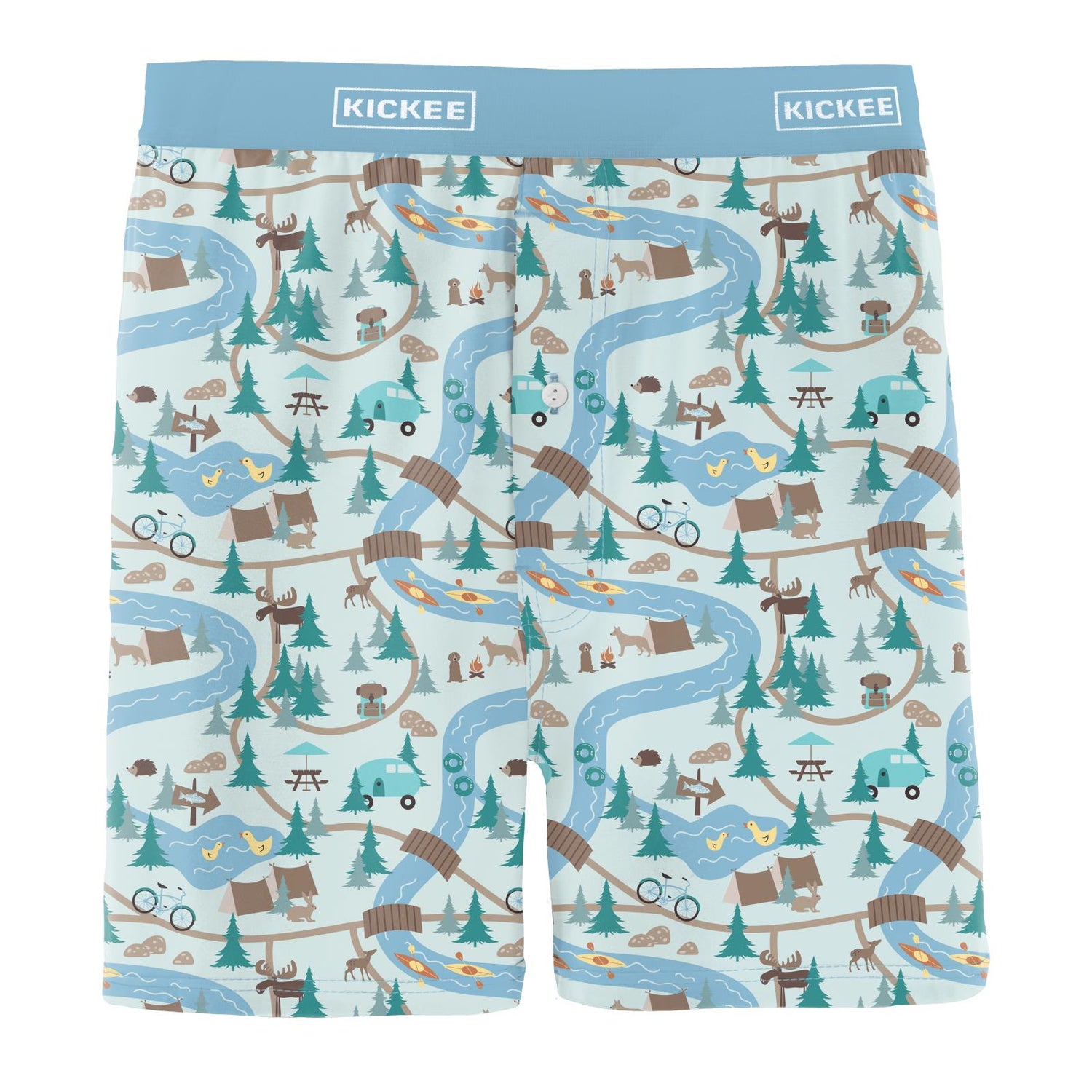Men's Print Boxer Shorts in Fresh Air Campground Map (320552)