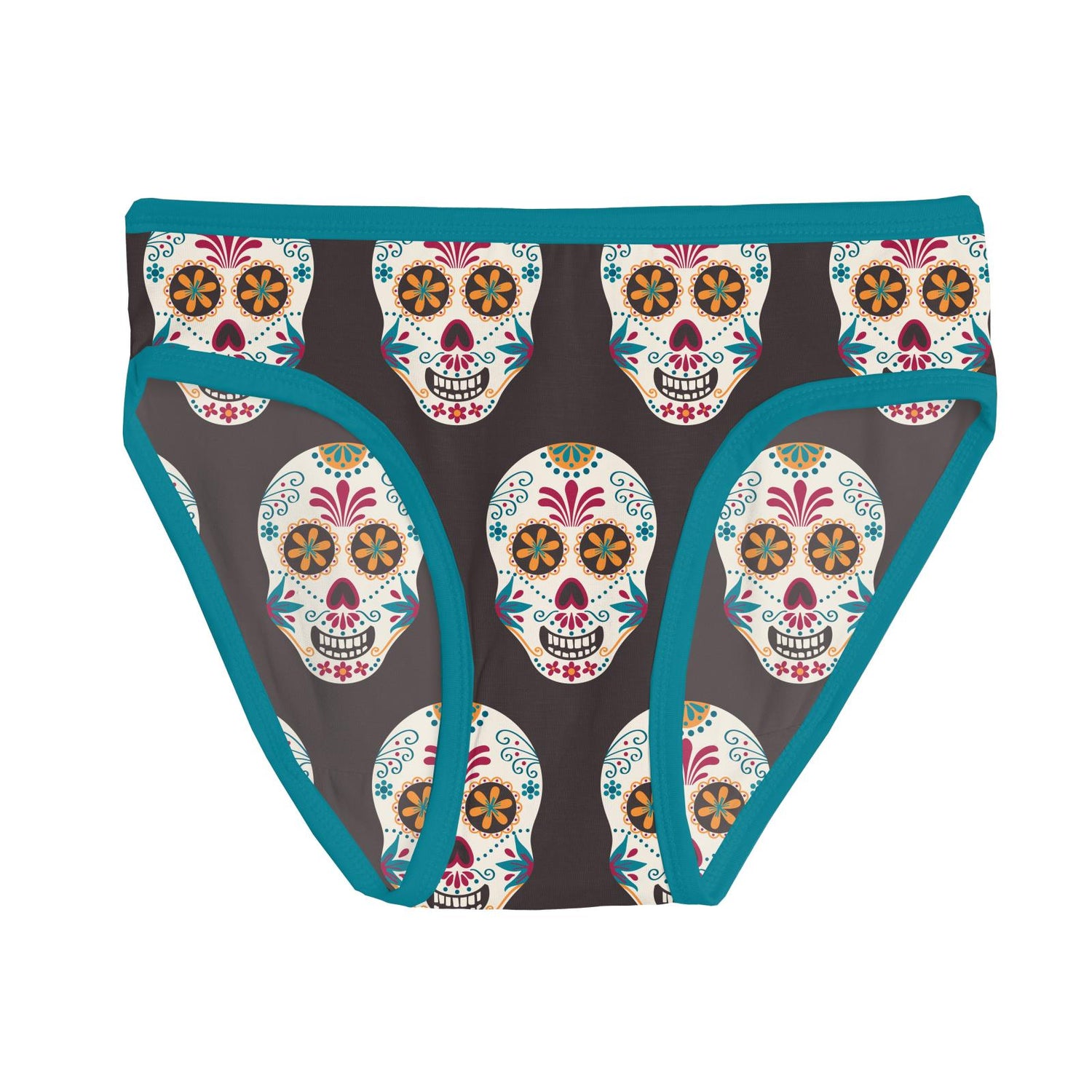 Print Girl's Underwear in Midnight Dia de los Muertos