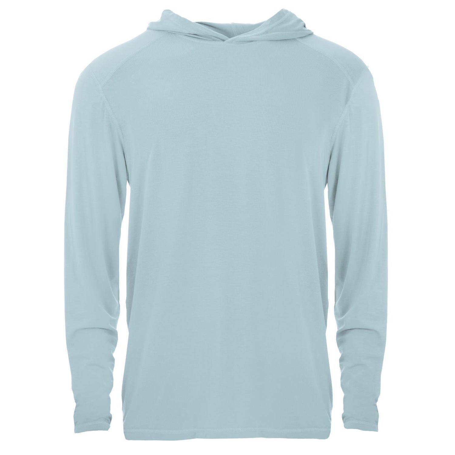 Men's Long Sleeve Hooded Tee in Spring Sky