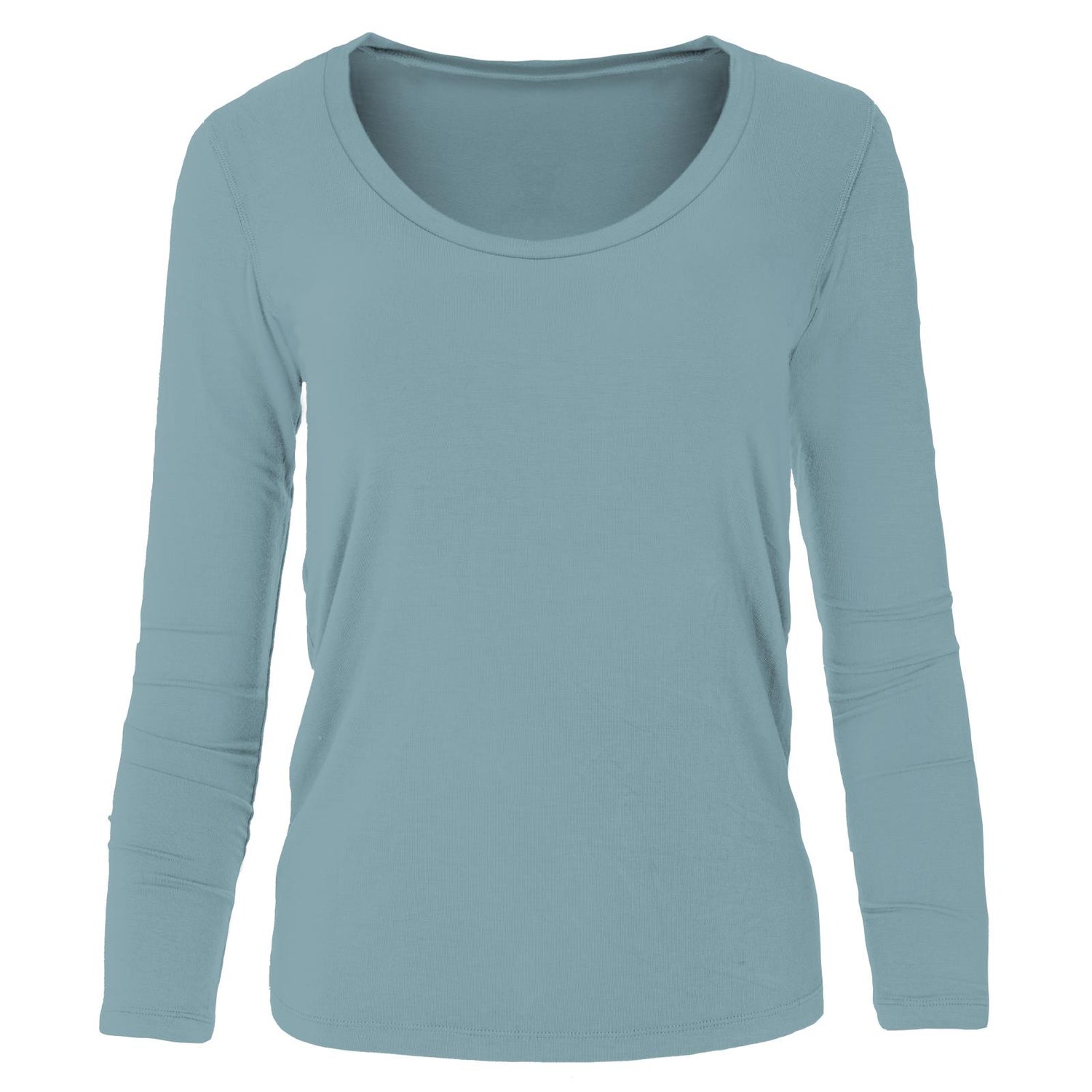 Women's Long Sleeve Scoop Neck Tee in Stormy Sea