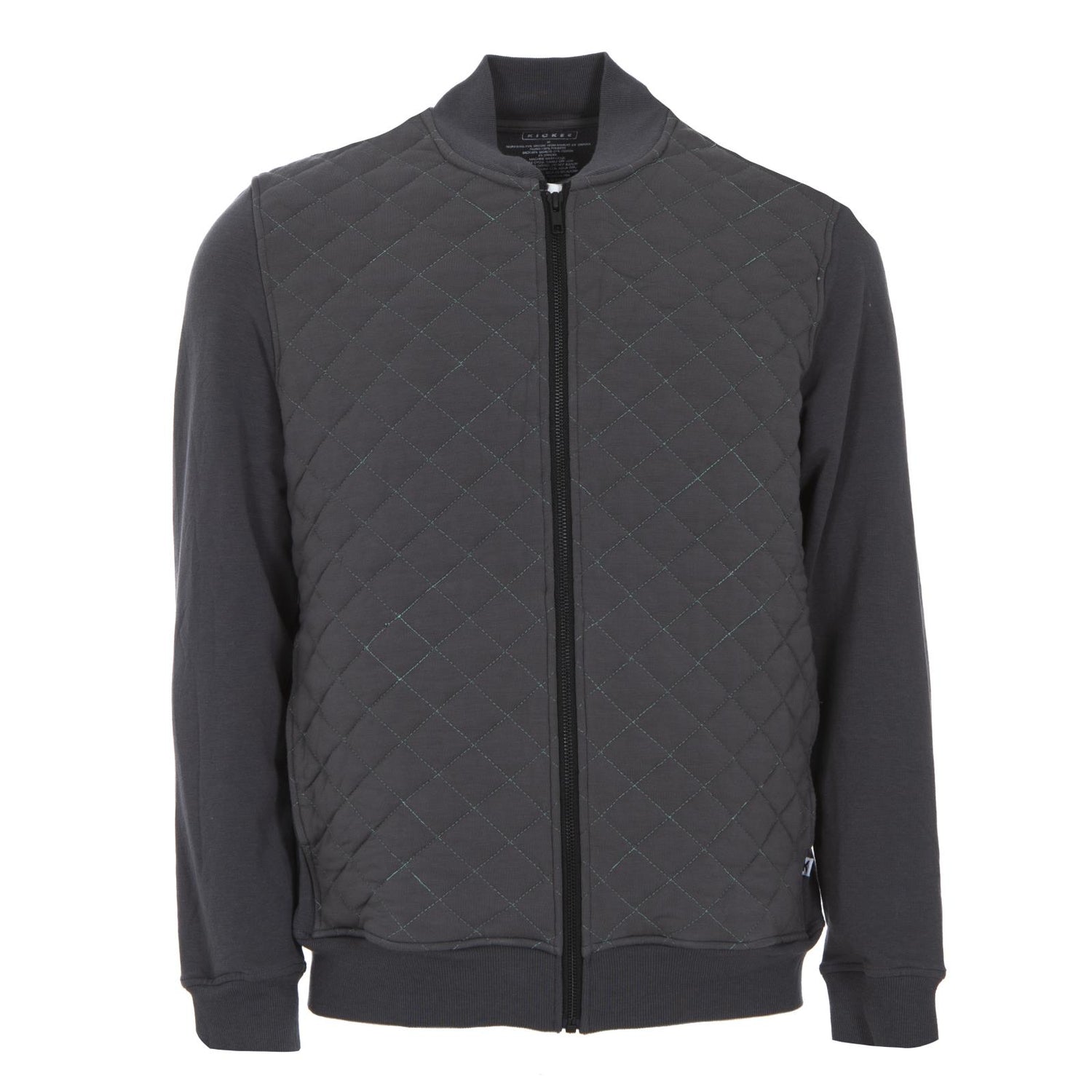 Men's Solid Quilted Jacket in Stone