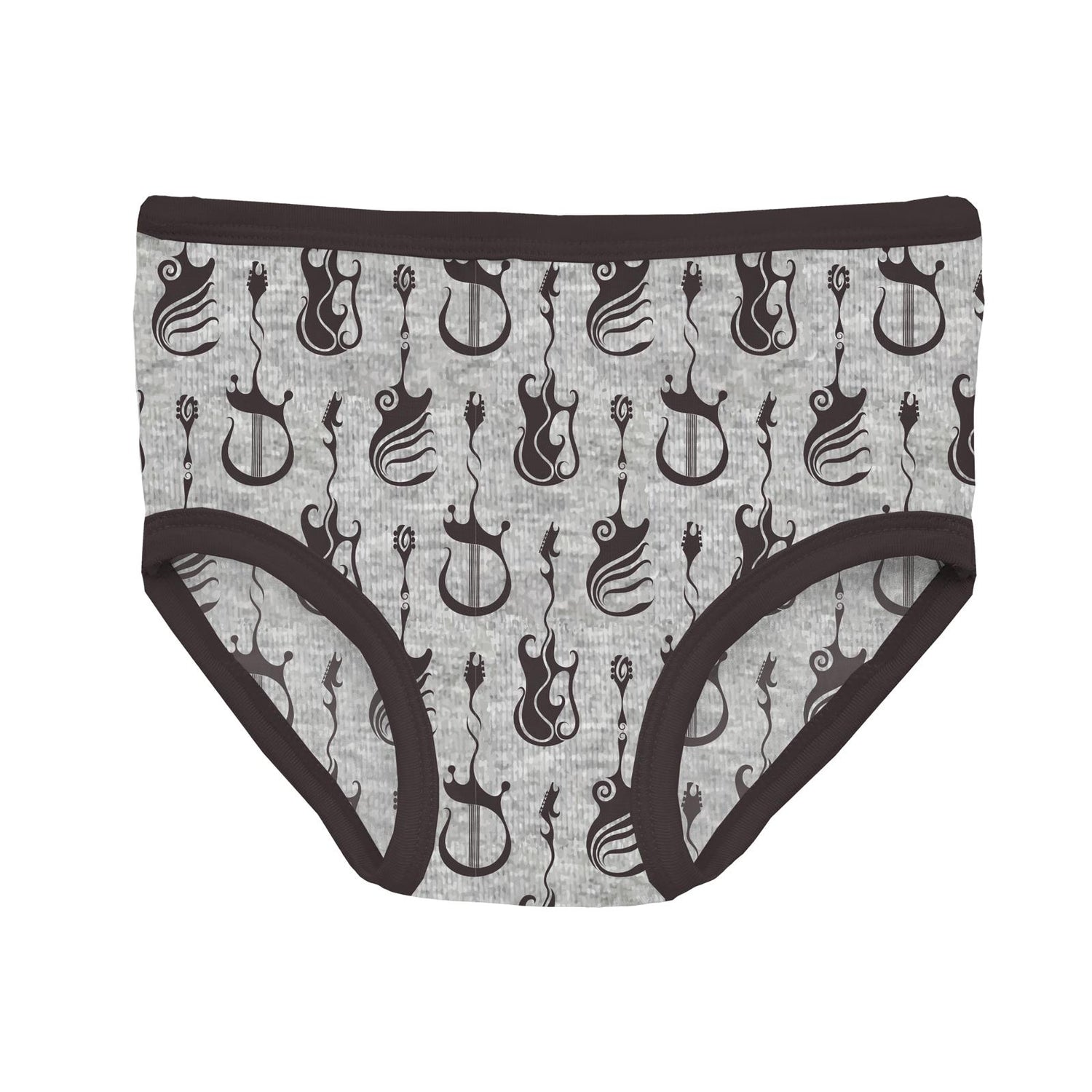 Print Girl's Underwear in Heathered Gray Rock and Roll