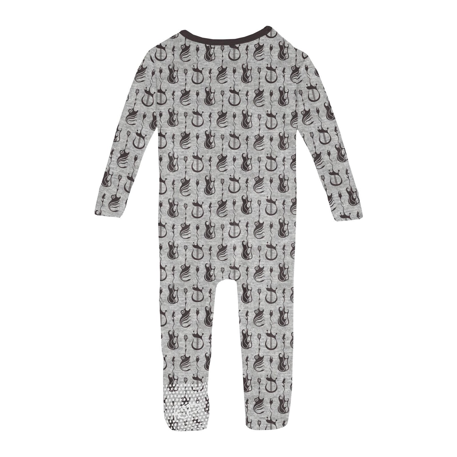 Print Convertible Sleeper with Zipper in Heathered Gray Rock and Roll