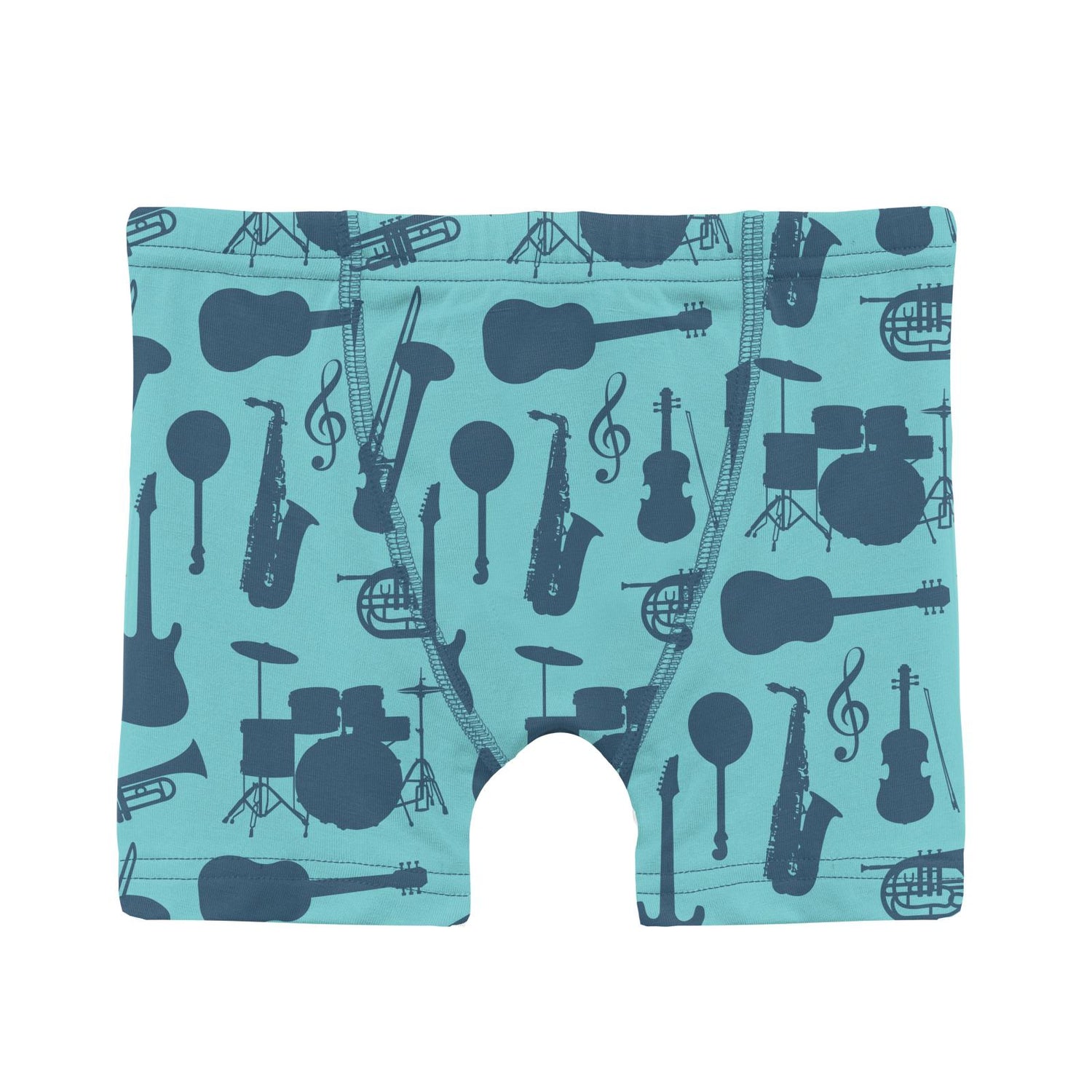 Print Boy's Boxer Brief in Iceberg Jazz Band