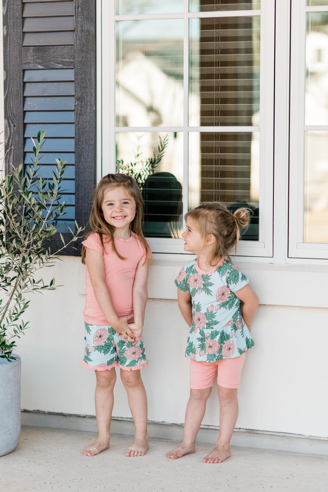 Print Ruffle Short in Spring Sky Floral