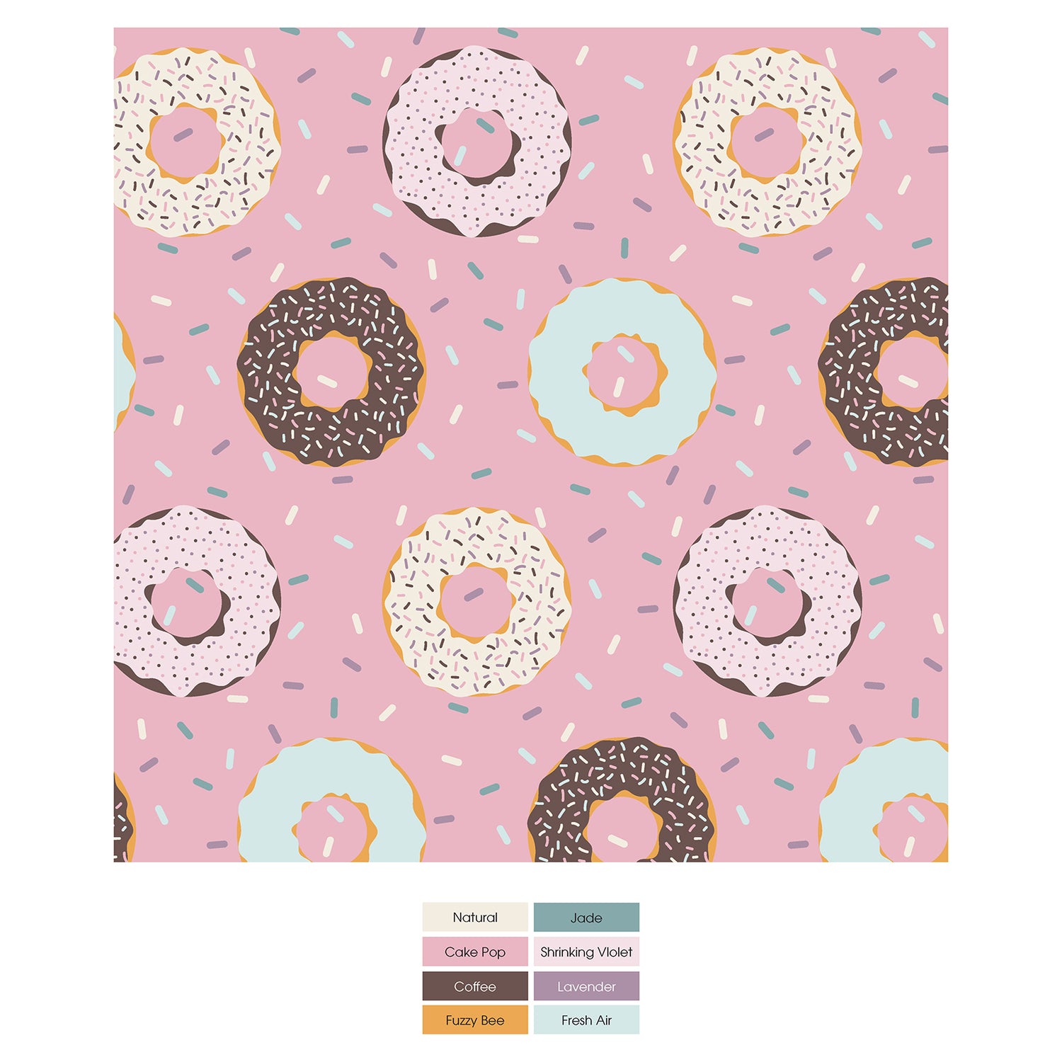 Print Fluffle Stroller Blanket with Embroidery in Cake Pop Donuts and Sprinkles (316039)