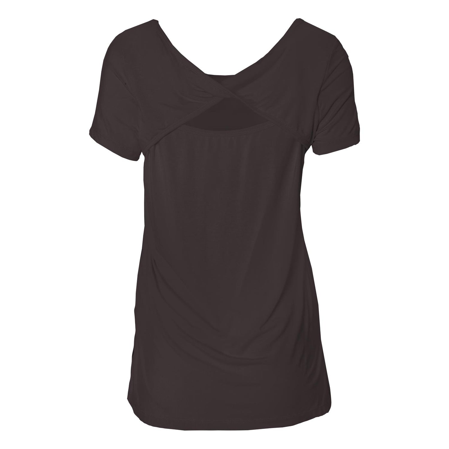 Women's Short Sleeve Twist-Back Tee in Midnight (322369)