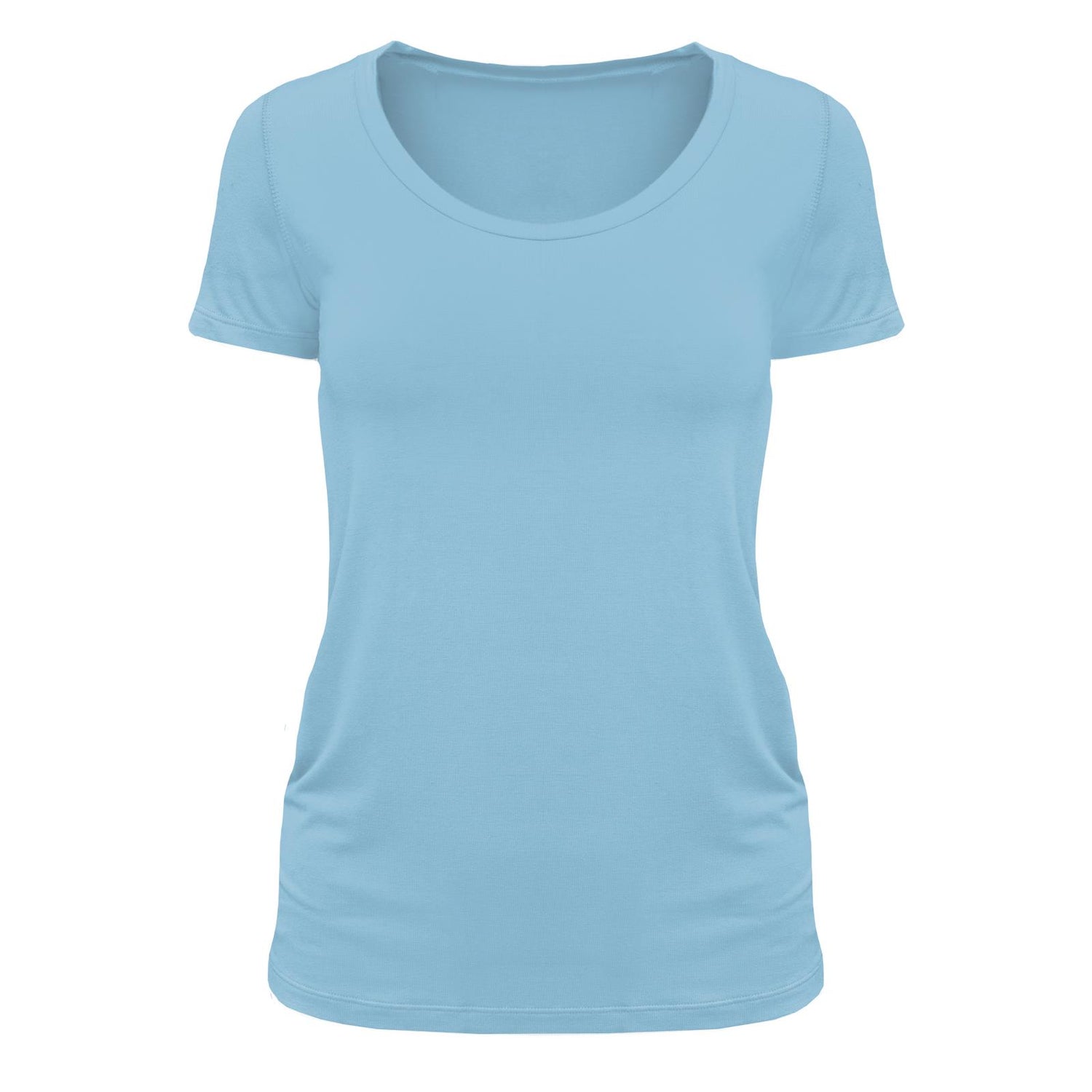 Women's Short Sleeve Scoop Neck Tee in Seaside Blue (322463)