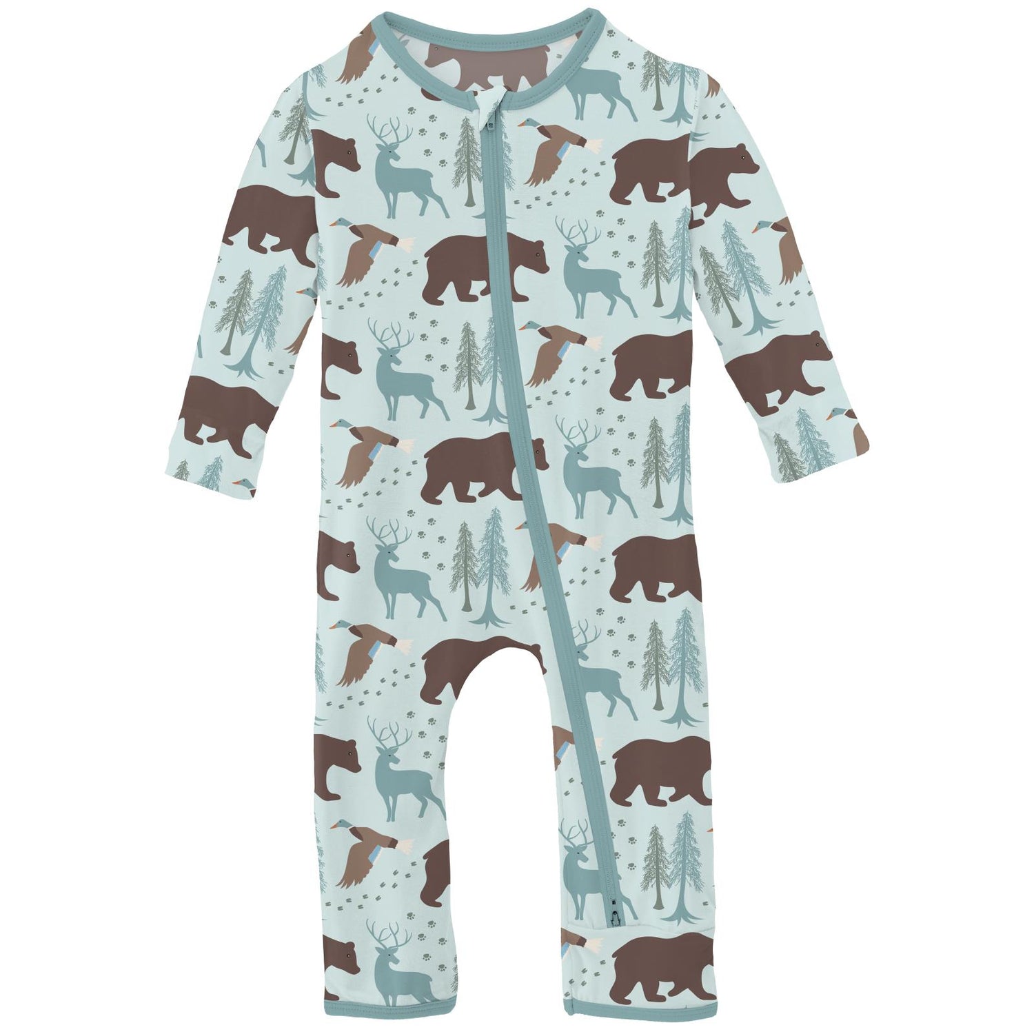 Print Coverall with 2 Way Zipper in Fresh Air Forest Adventure (319188)