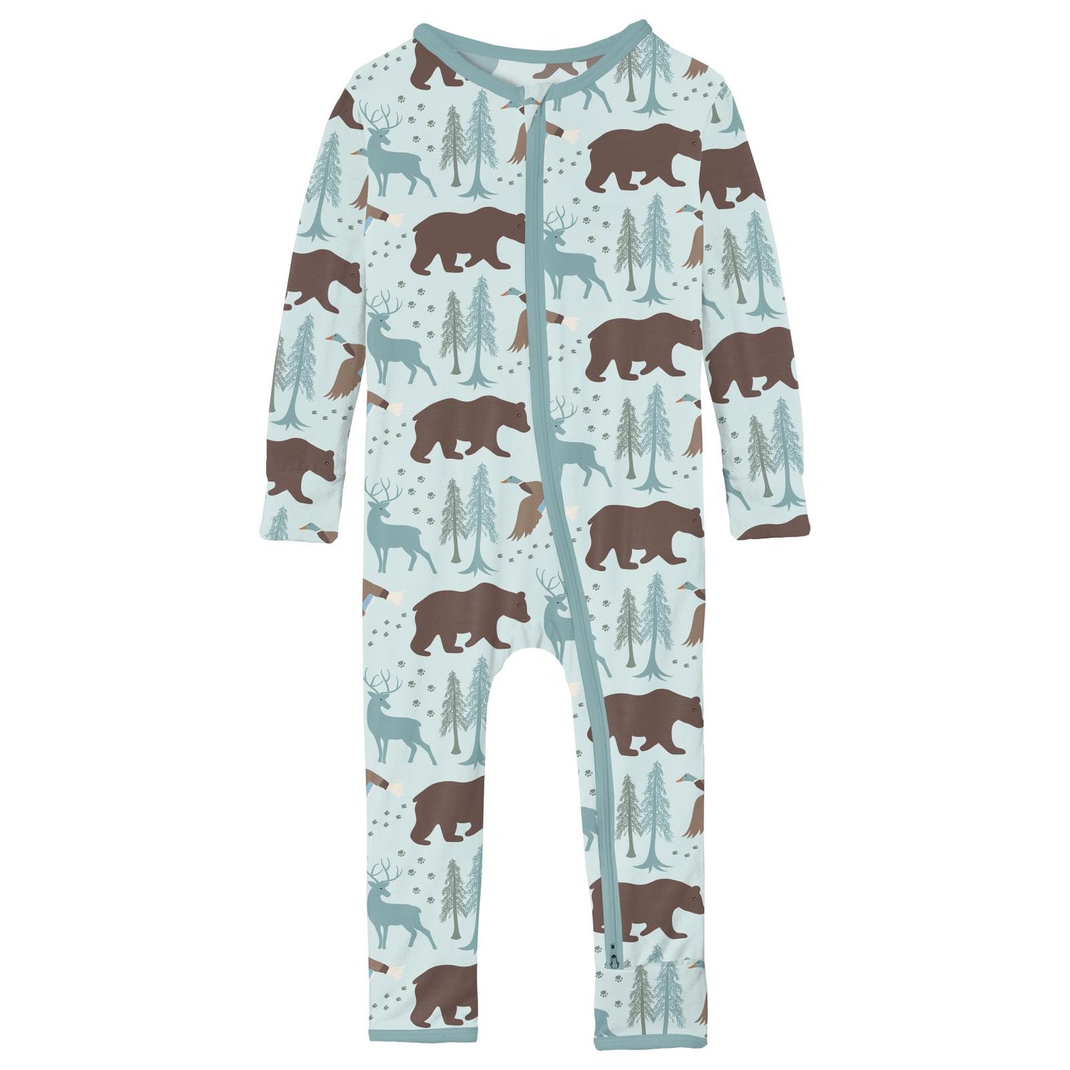 Print Coverall with 2 Way Zipper in Fresh Air Forest Adventure (319196)