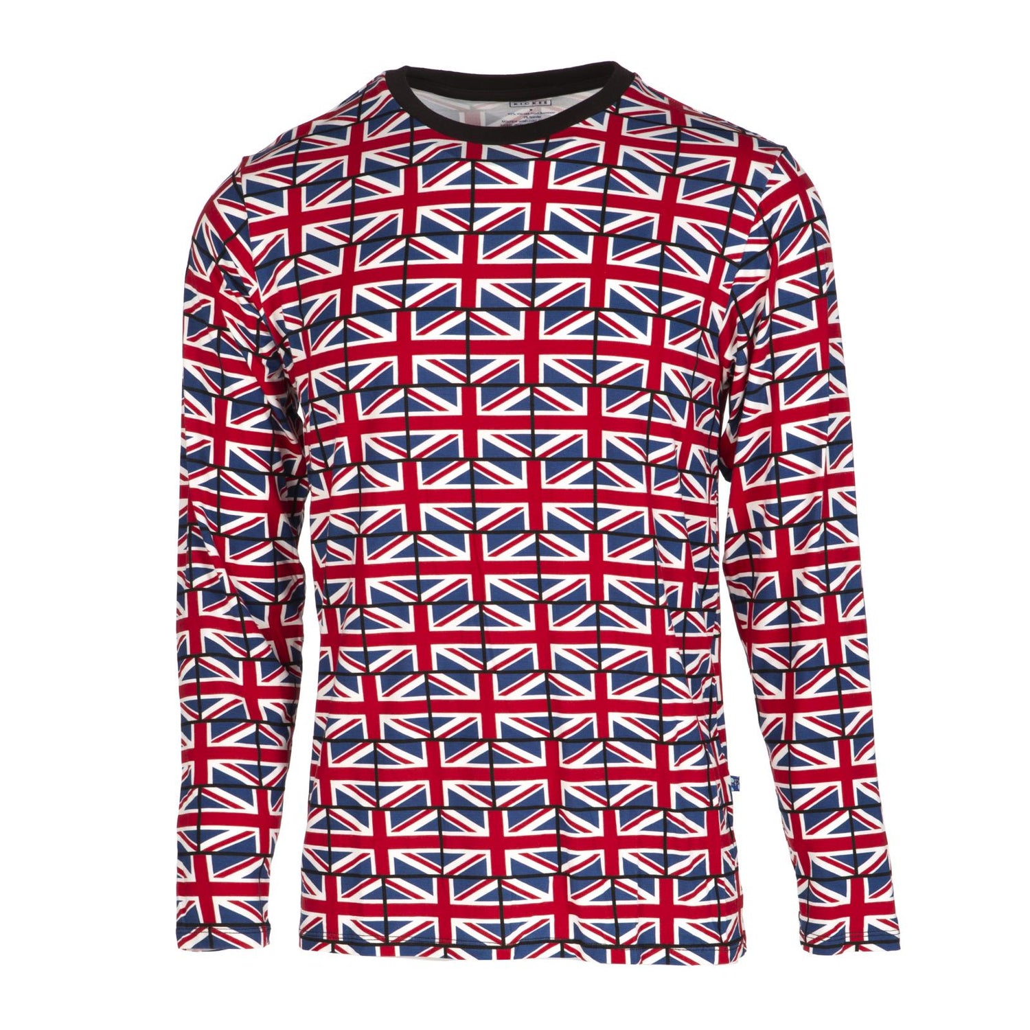 Men's Basic Print Long Sleeve Tee in Union Jack (358987)