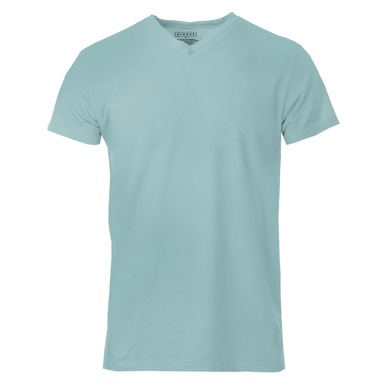 Men's Solid Short Sleeve V-Neck Tee in Jade