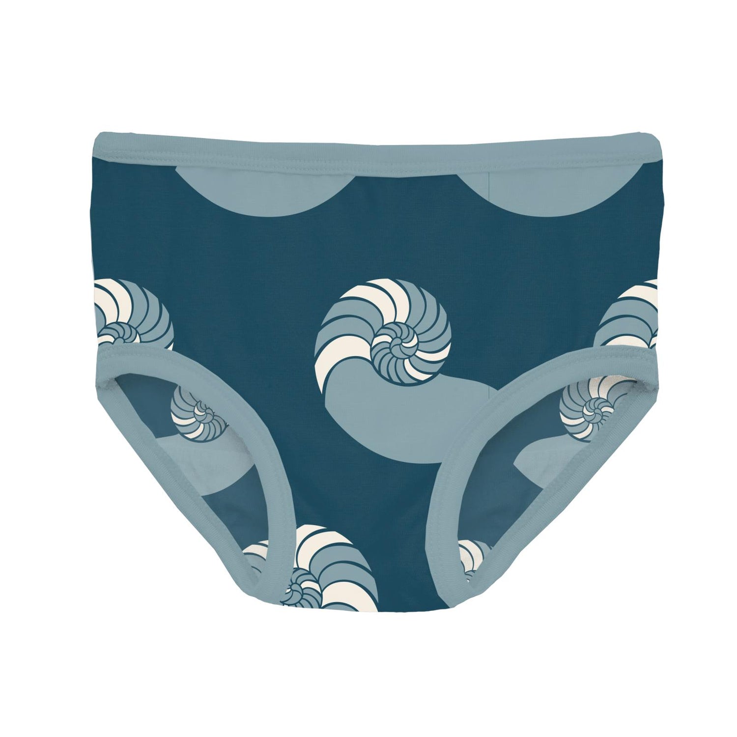 Print Girl's Underwear in Peacock Nautilus