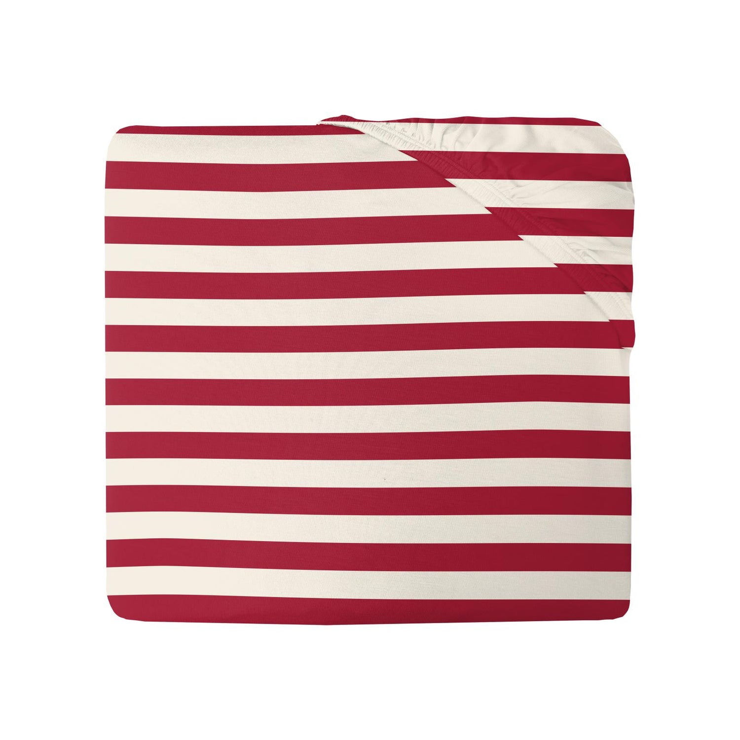 Print Grow-with-Me Twin to Full Fitted Sheet in Classic Candy Cane Stripe