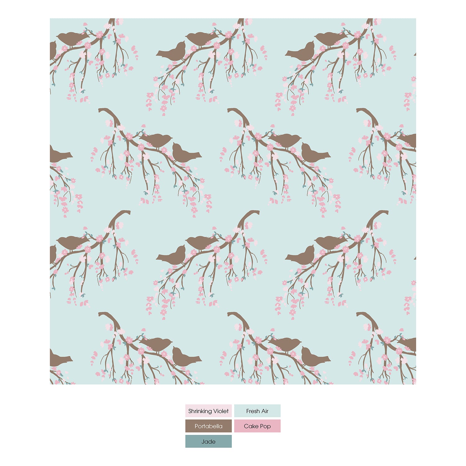 Print Flutter Sleeve Tee in Fresh Air Bird Branch (323121)