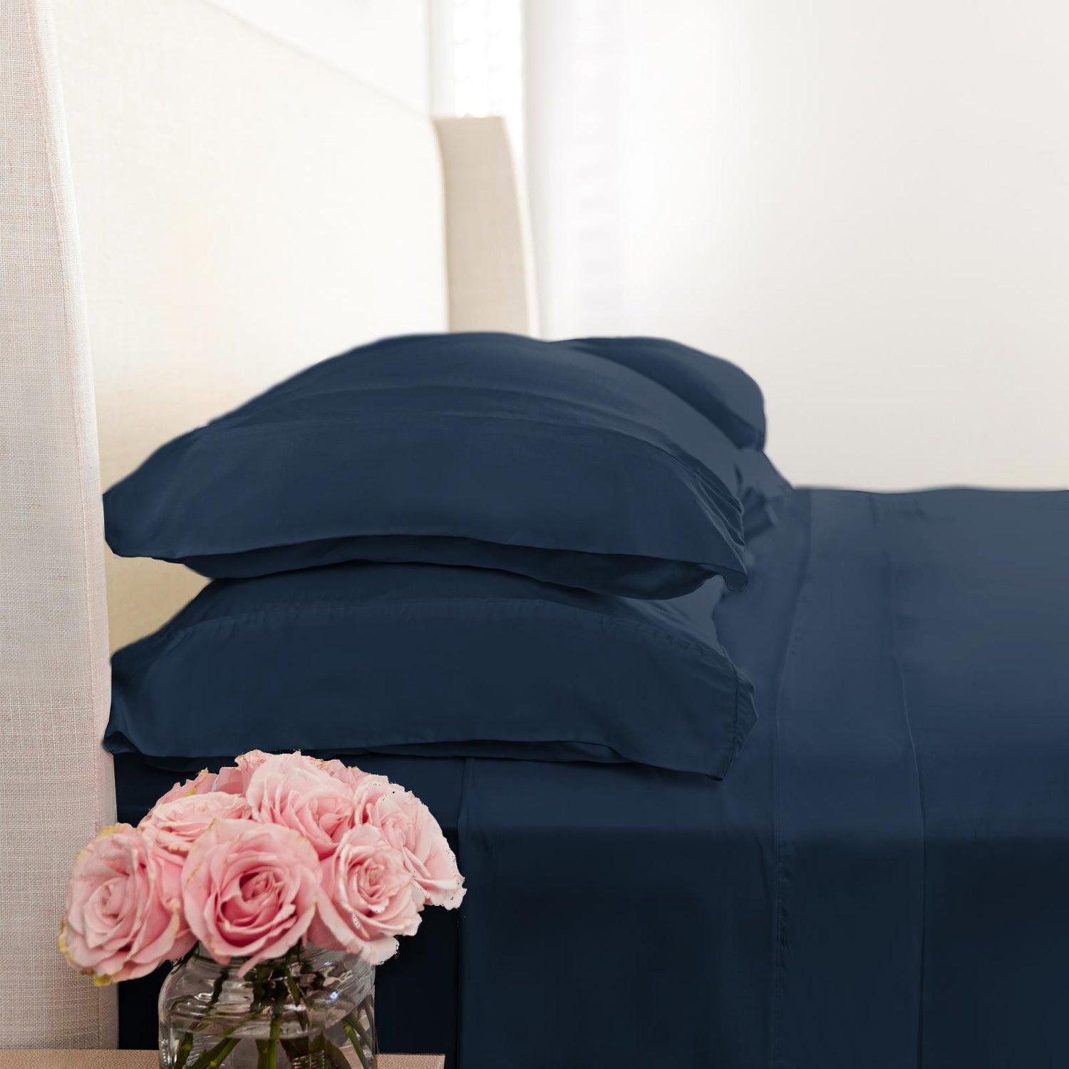 Woven Sheet Set in Suede Blue