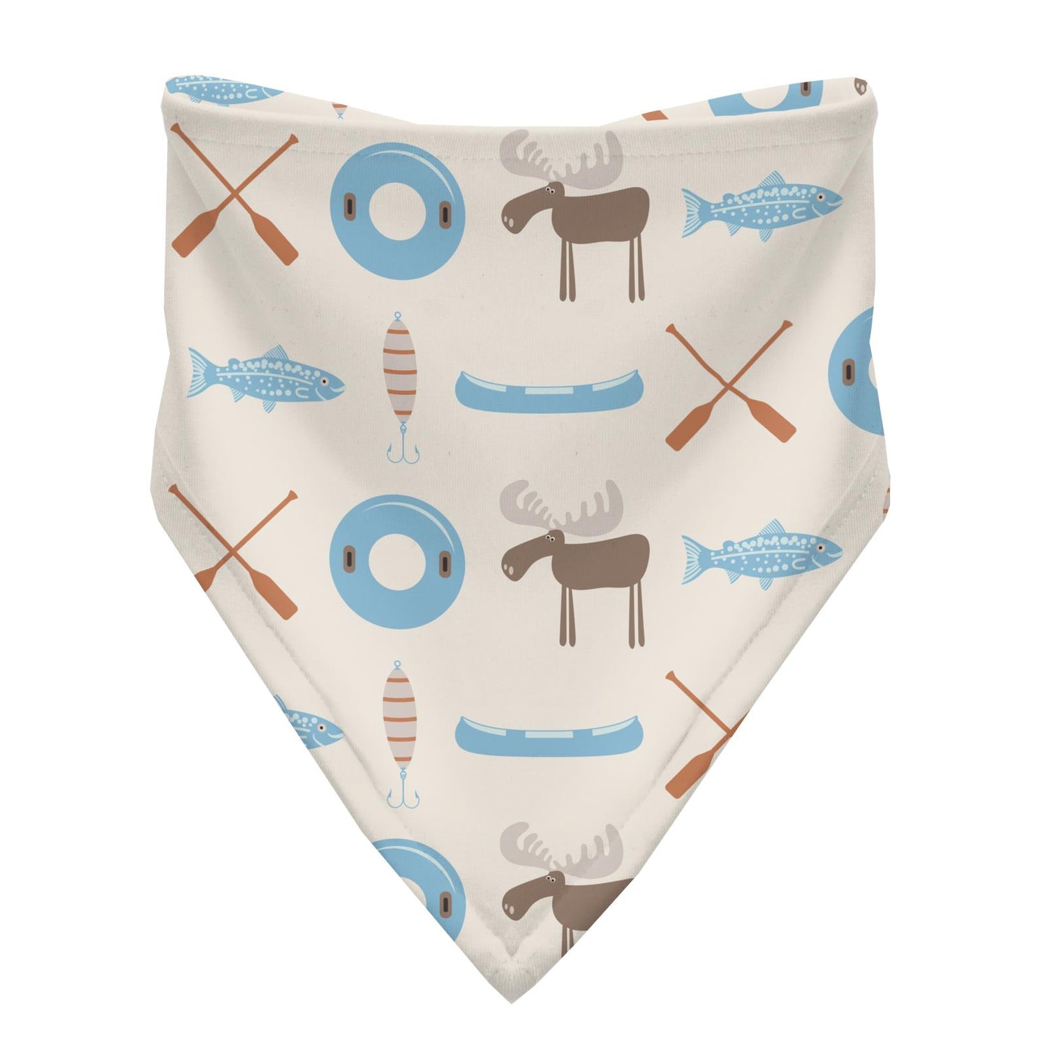 Print Bandana Bib in Natural Lake Life (318397)