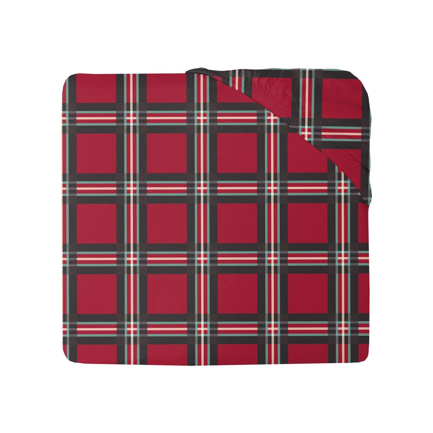 Print Grow-with-Me Twin to Full Fitted Sheet in Classic Holiday Plaid