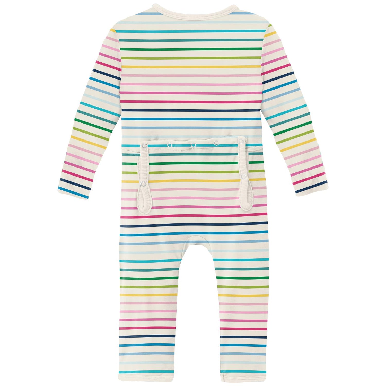 Print Coverall with 2 Way Zipper in Happy Stripe (336218)