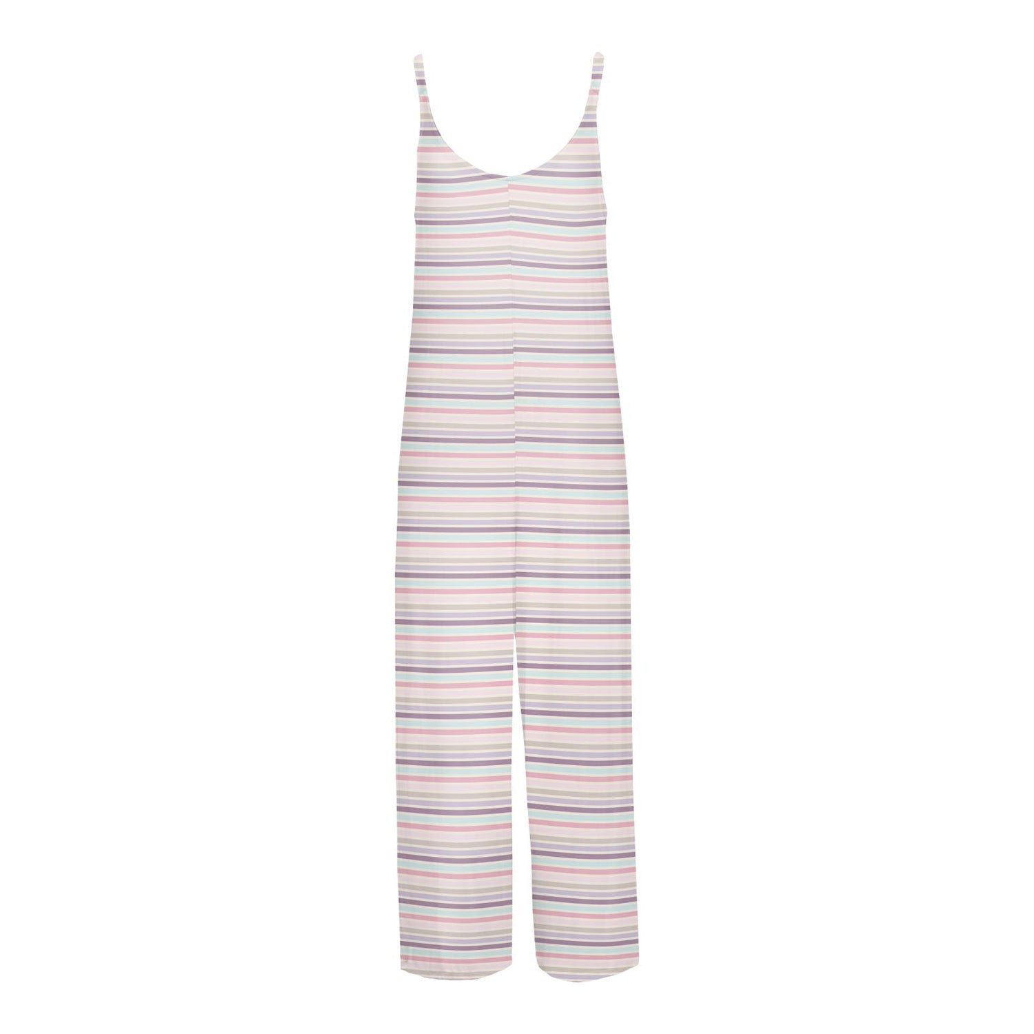 Women's Print Lounge Romper in Ice Cream Stripe (336272)