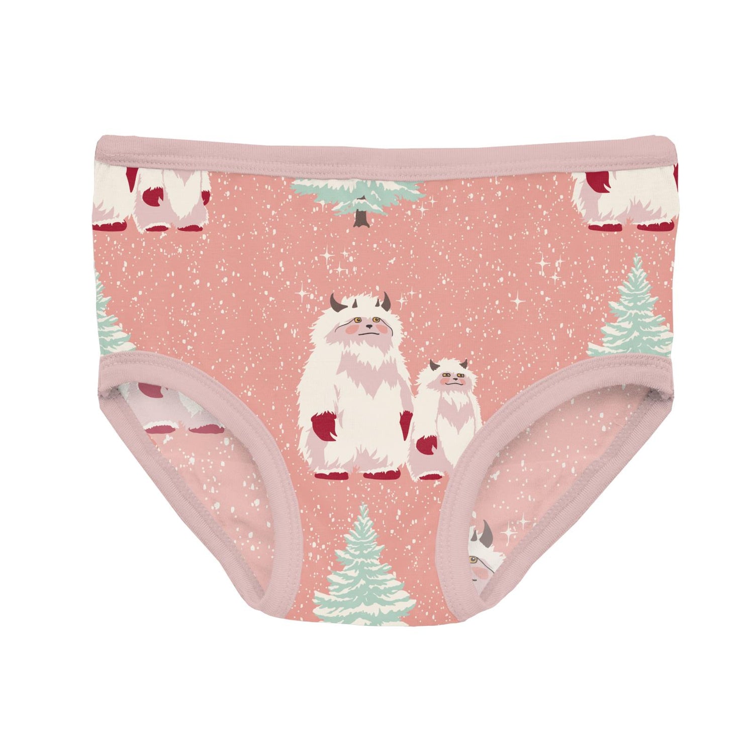 Print Girl's Underwear in Blush Yeti