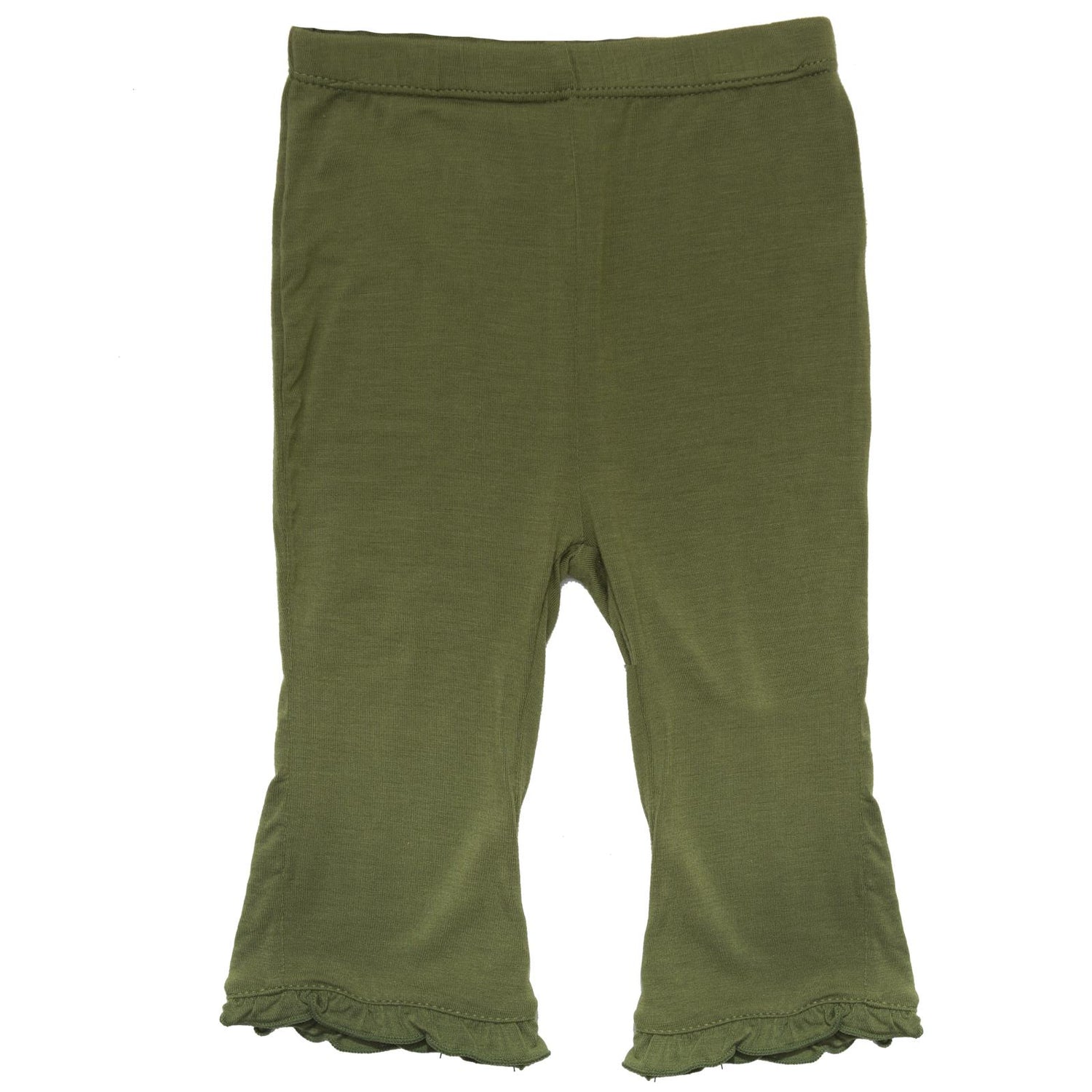 Basic Ruffle Pant in Moss