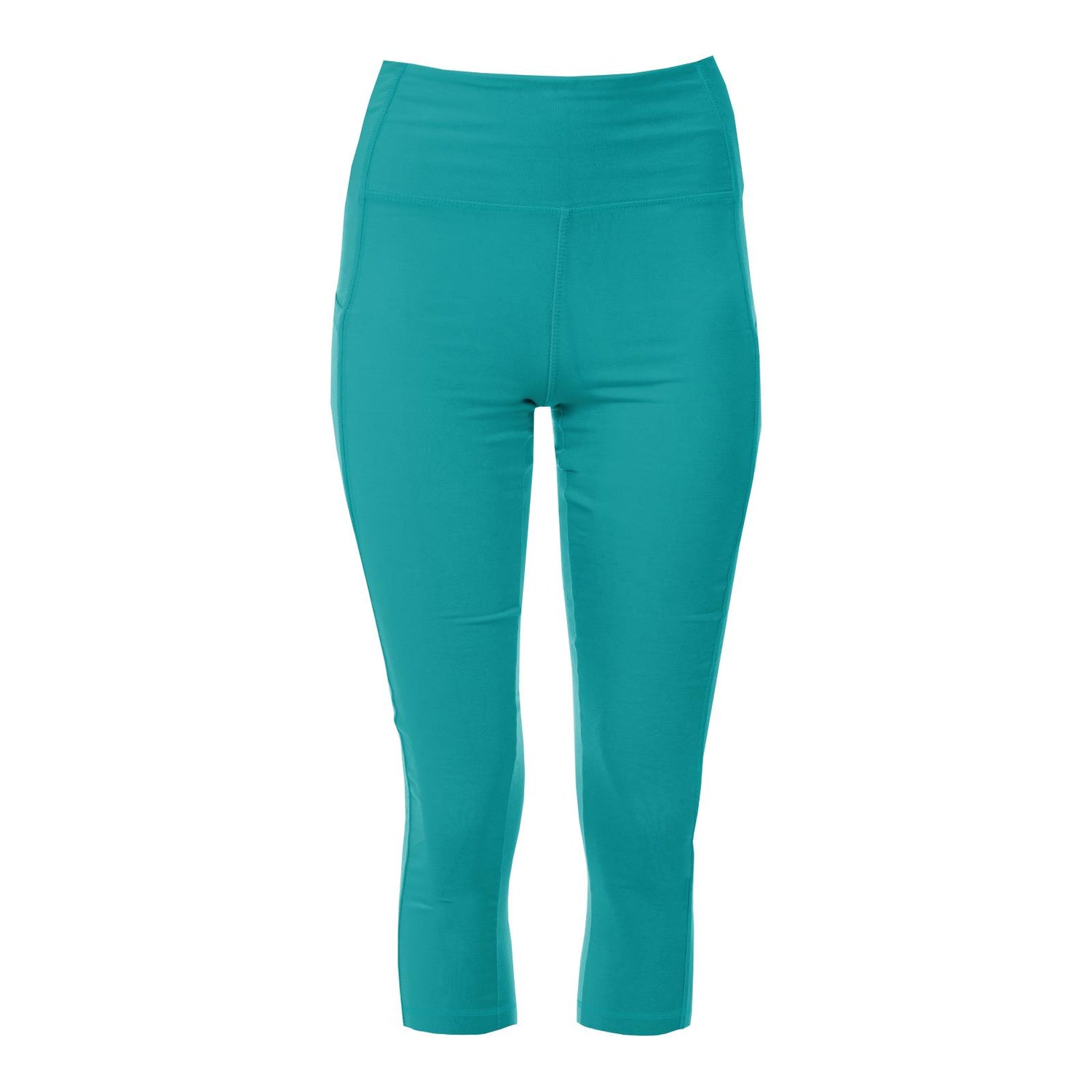 Women's Luxe Stretch 3/4 Leggings with Pockets in Neptune