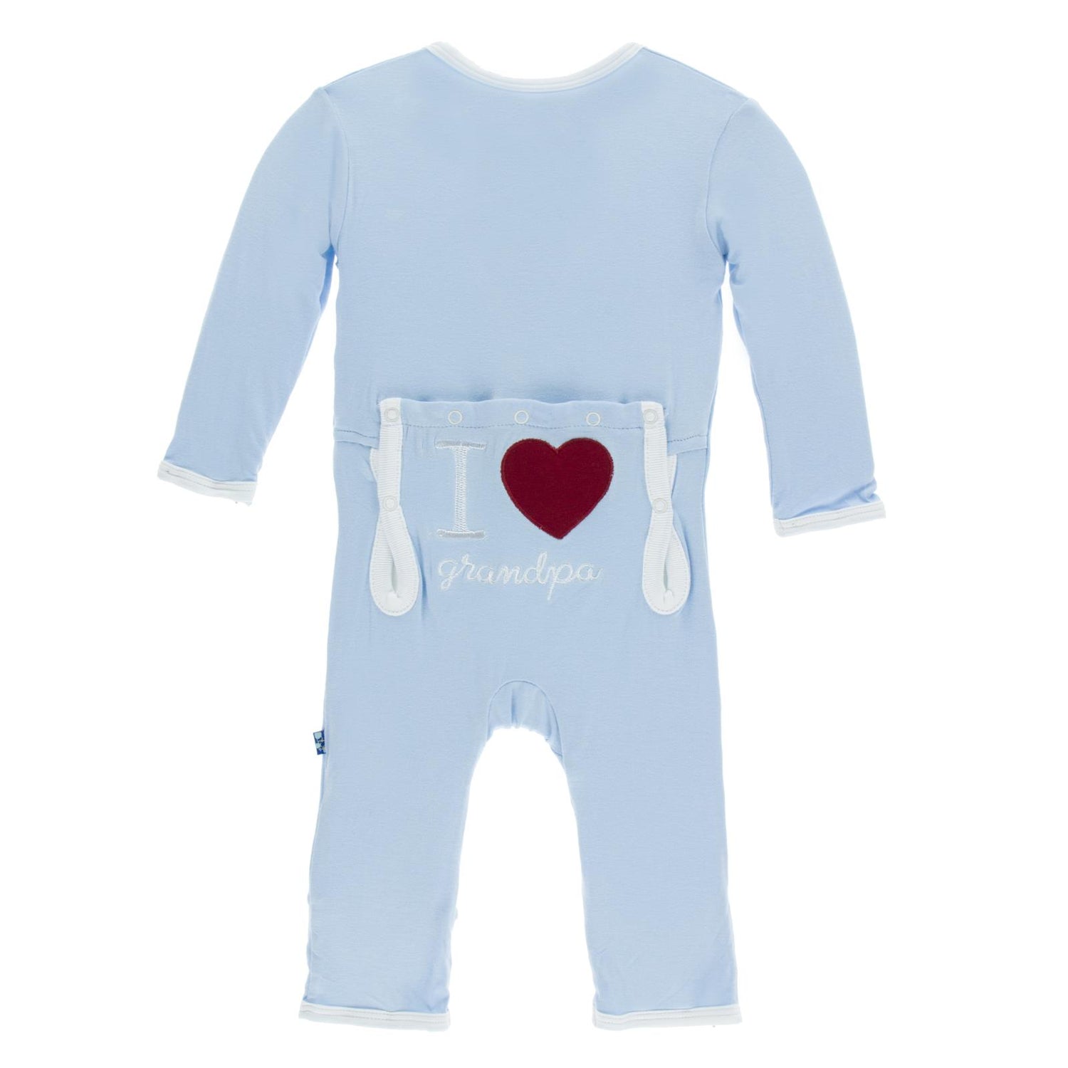 Applique Coverall in Pond I Love Grandpa