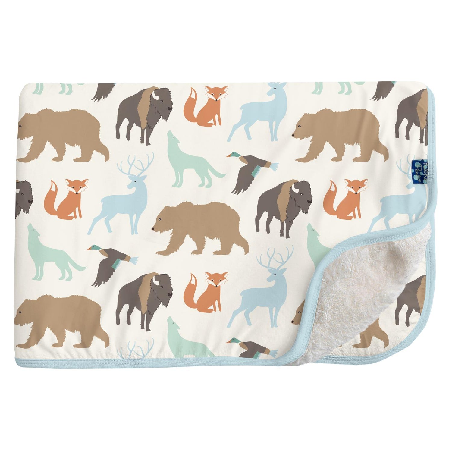 Print Sherpa-Lined Toddler Blanket in National Wildlife Federation