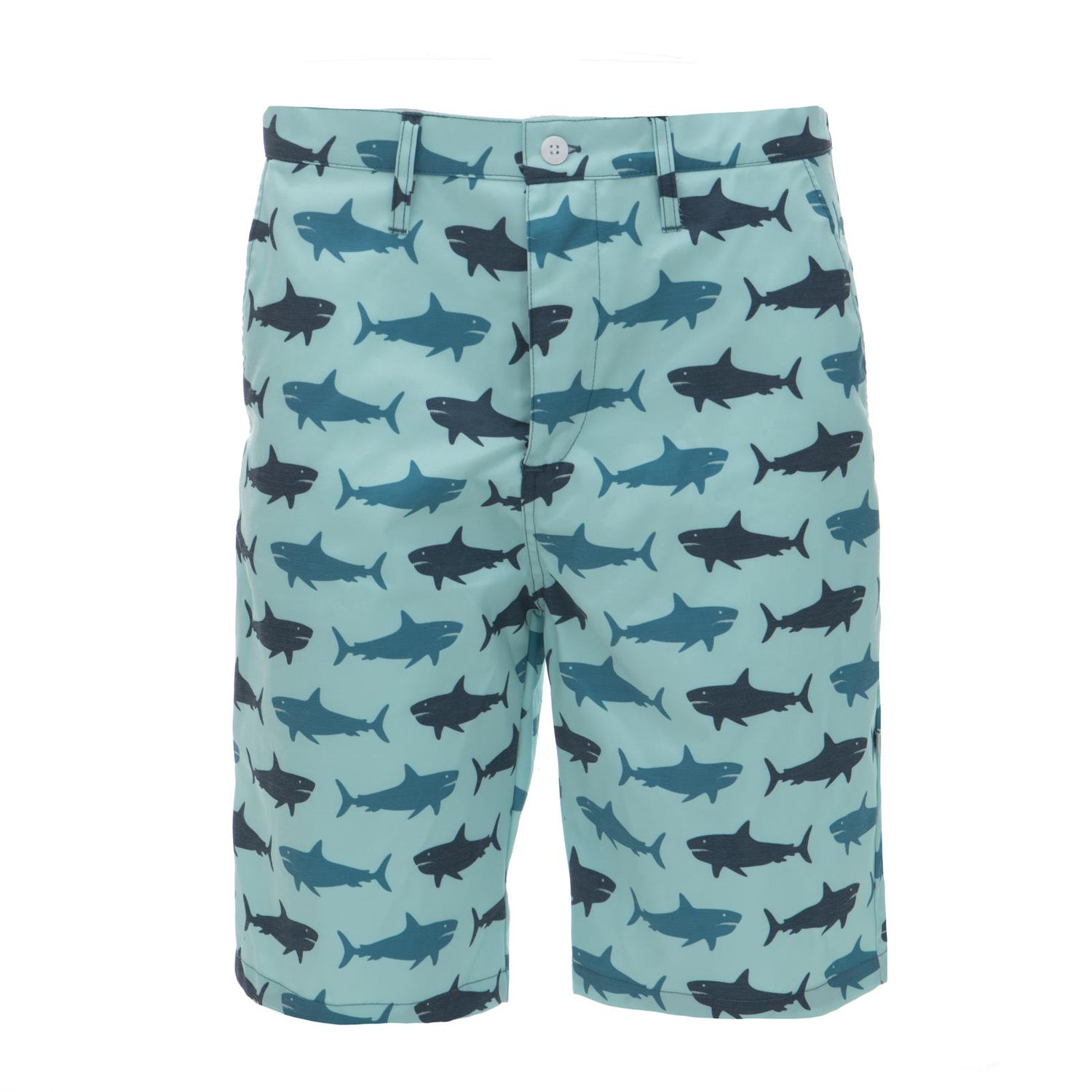 Men's Print Hybrid Swim Shorts in Summer Sky Megalodon