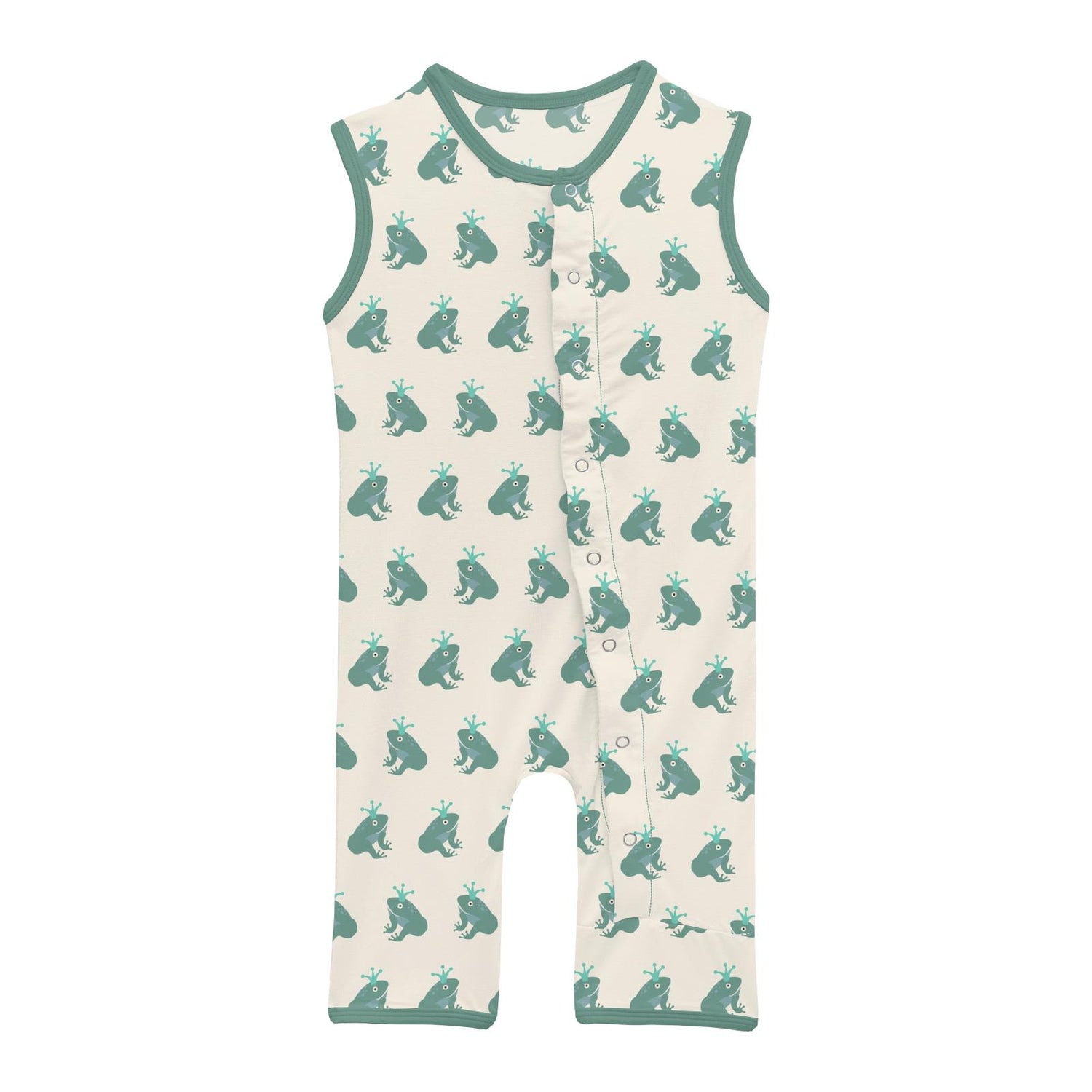 Print Tank Romper in Natural Frog Prince