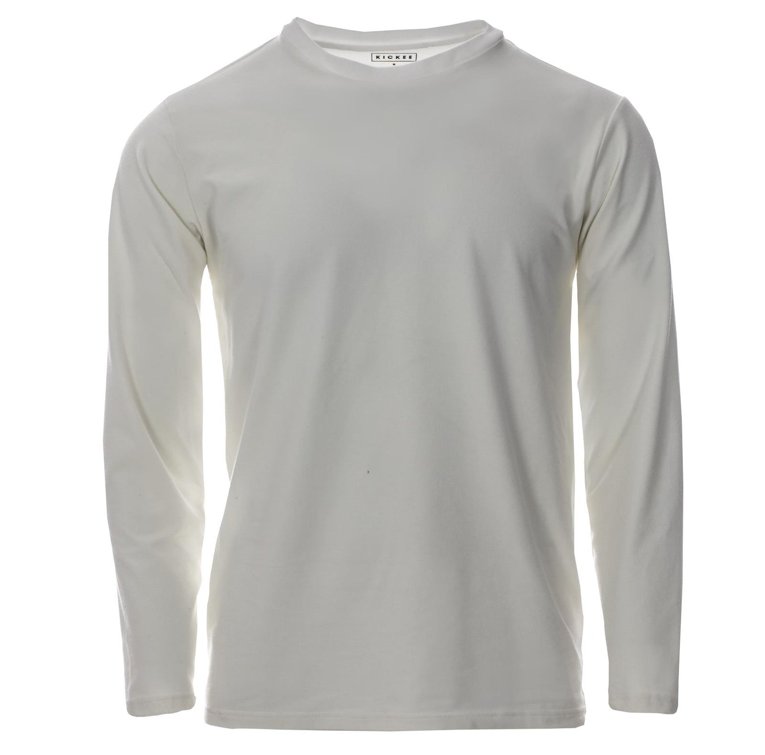 Men's Solid Long Sleeve Luxe Jersey Tee in Natural