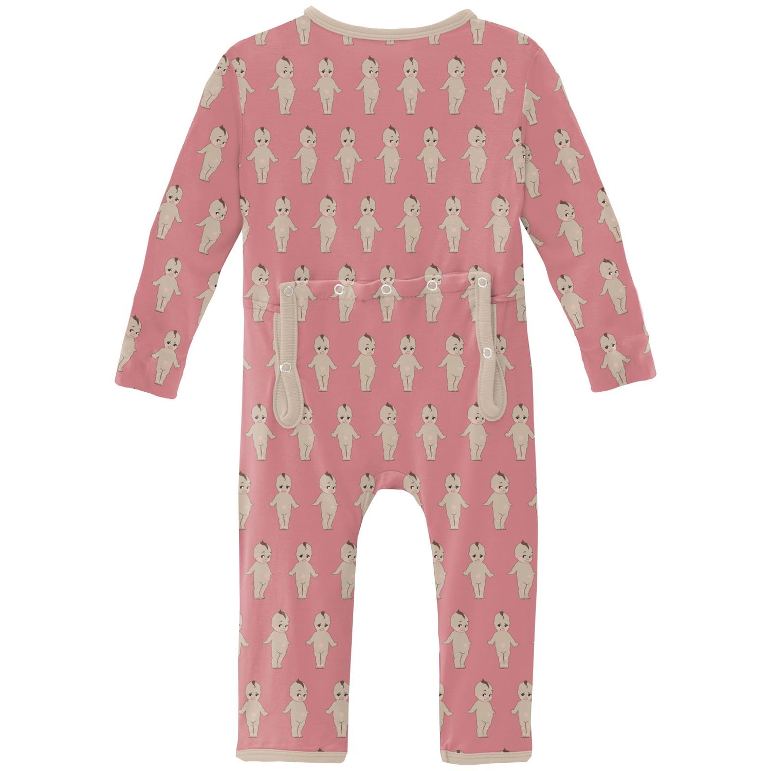 Print Coverall with Zipper in Desert Rose Baby Doll