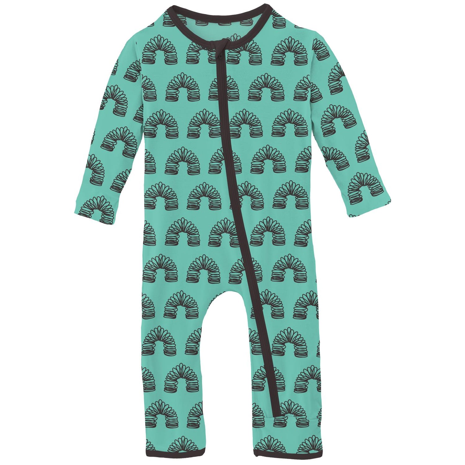 Print Coverall with Zipper in Glass Spring Toy