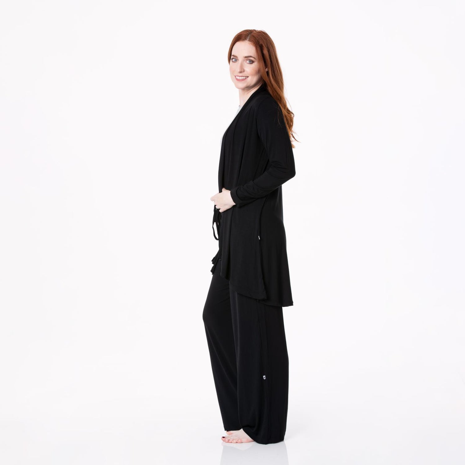 Women's Open Front Cardigan in Midnight