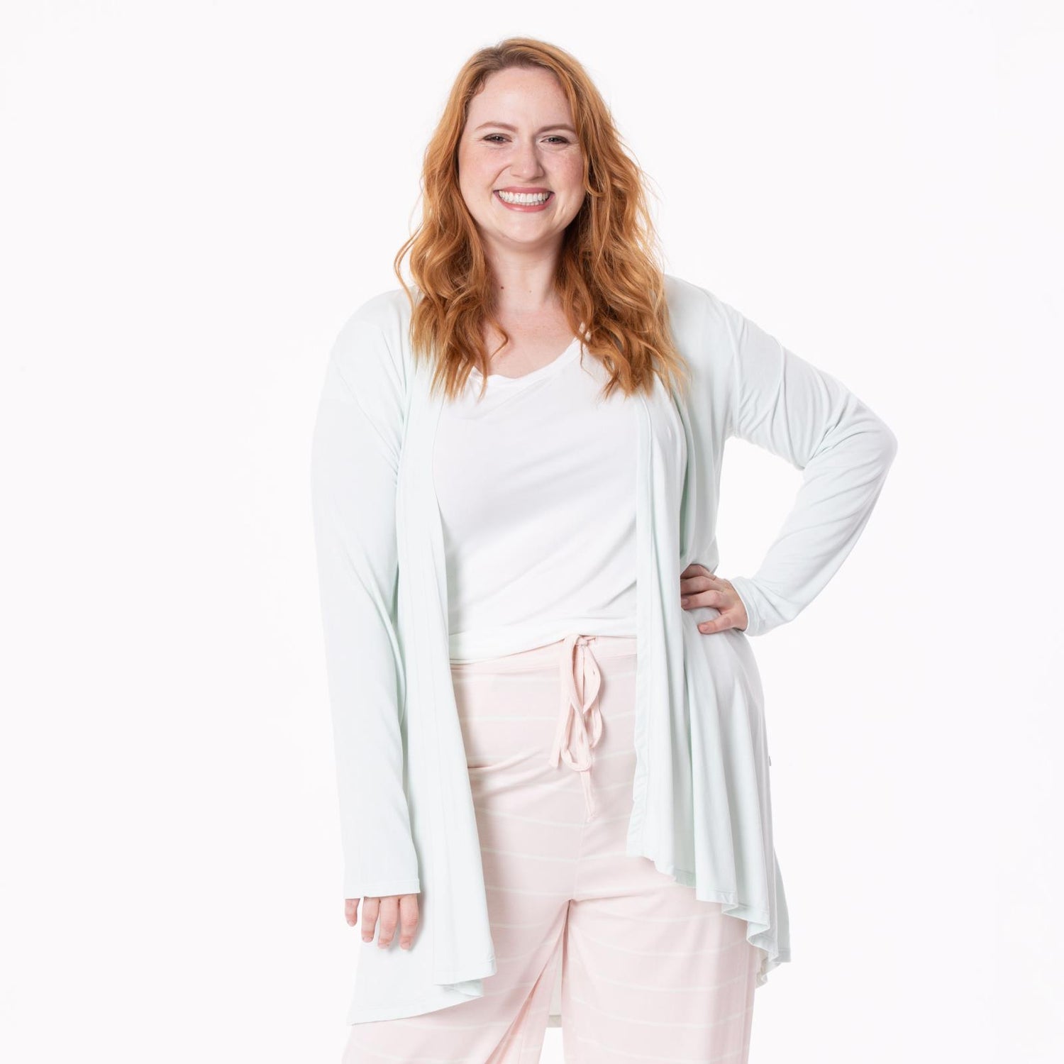 Women's Open Front Cardigan in Fresh Air