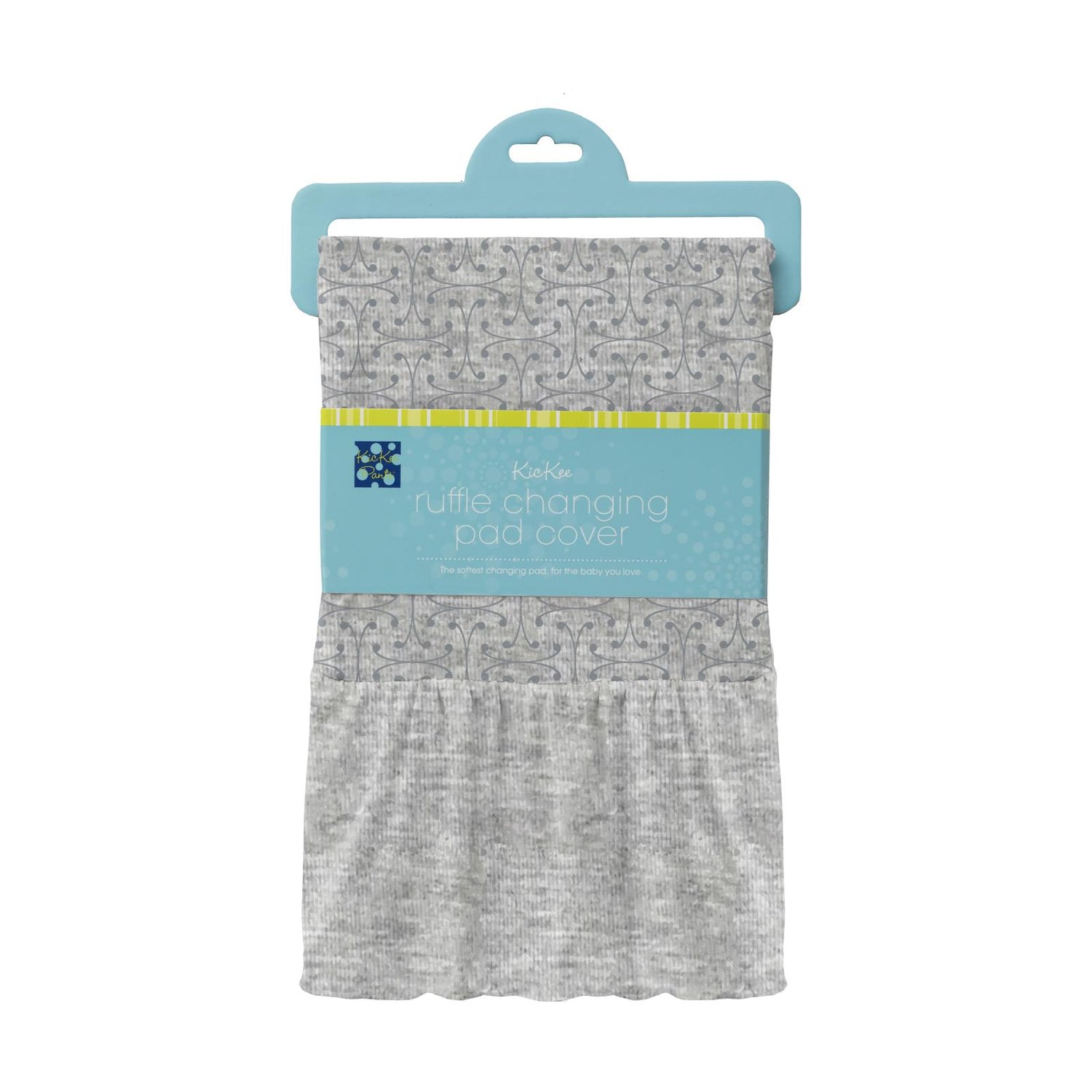 Print Ruffle Changing Pad Cover in Road Trip Lattice