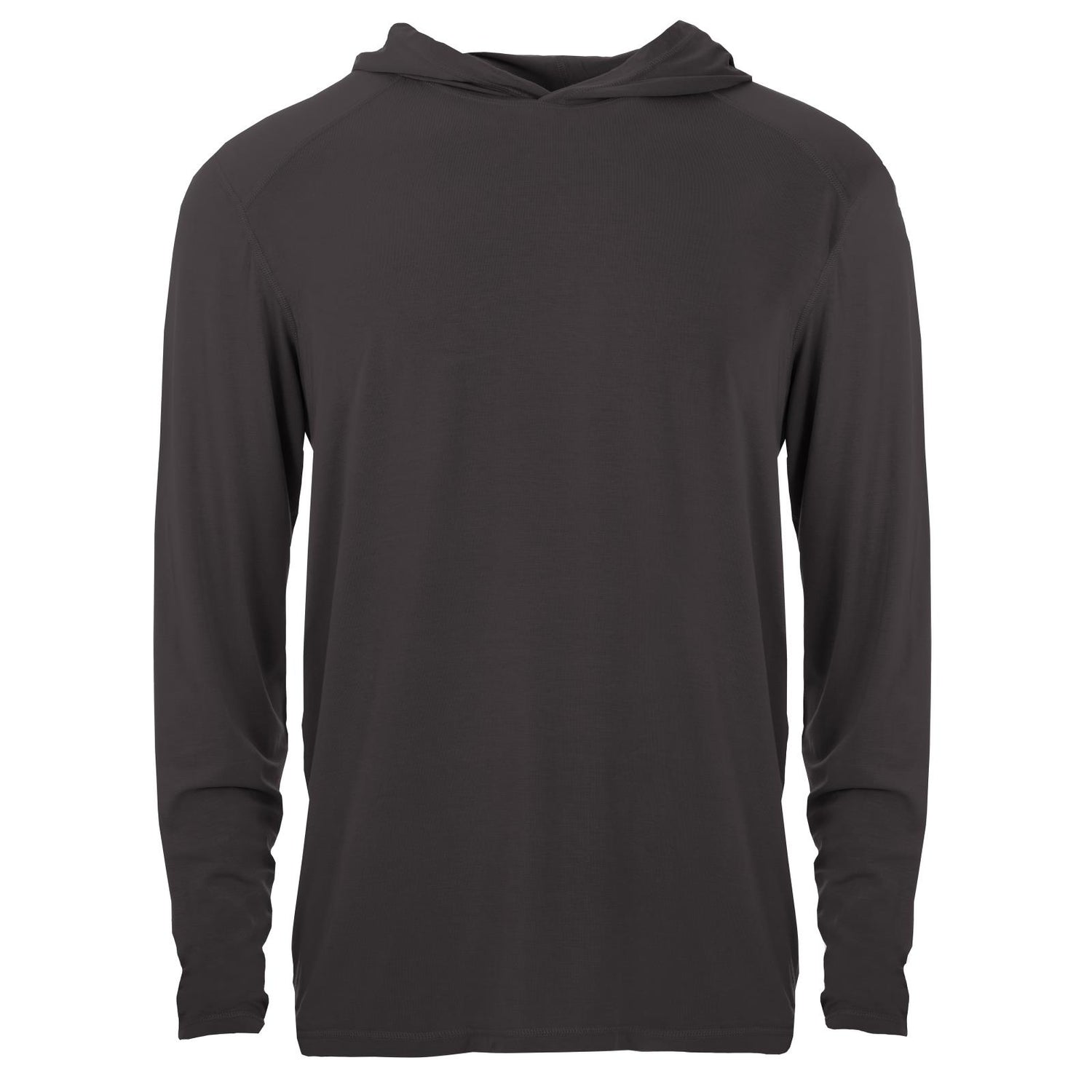 Men's Solid Long Sleeve Hooded Tee in Midnight