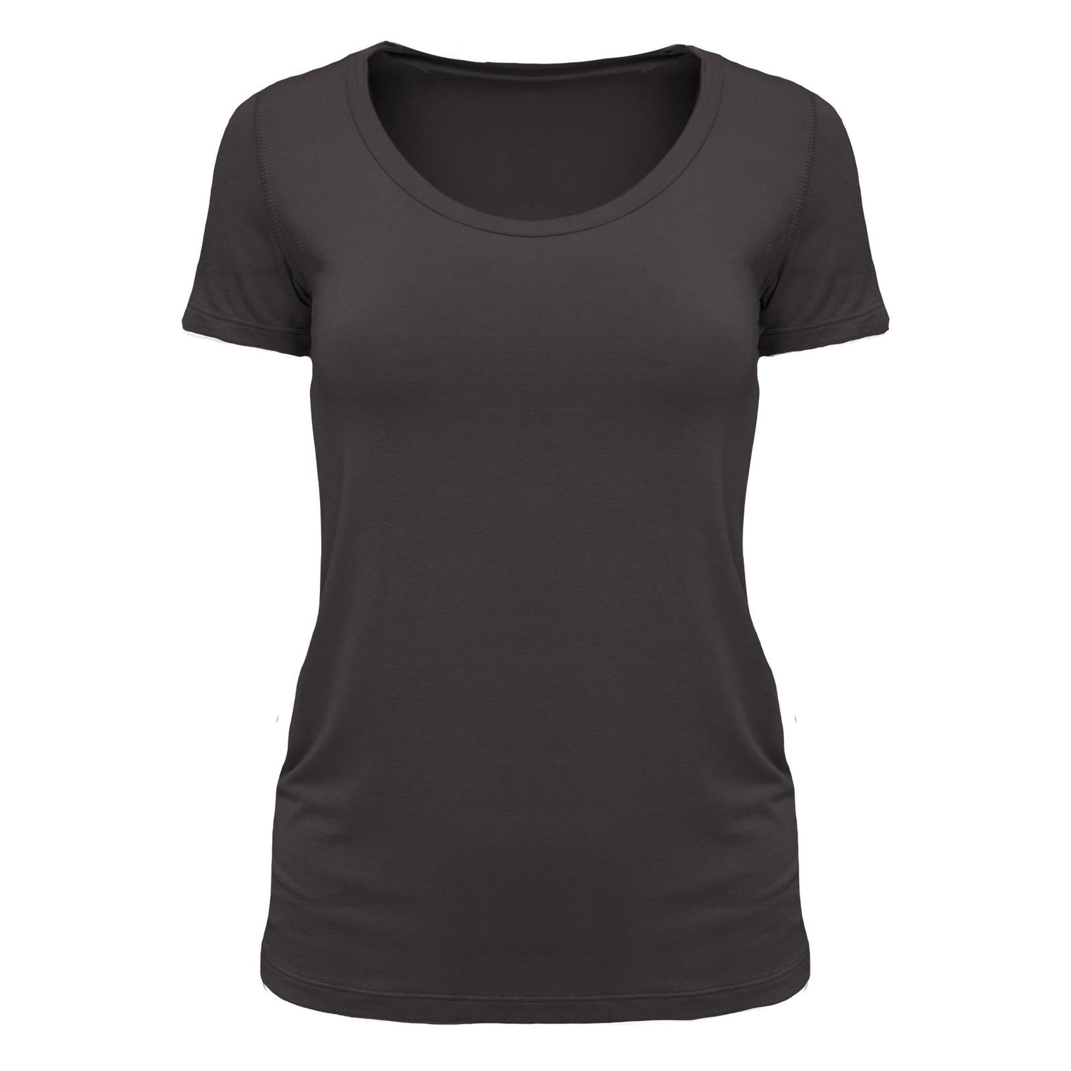 Women's Solid Short Sleeve Scoop Neck Tee in Midnight