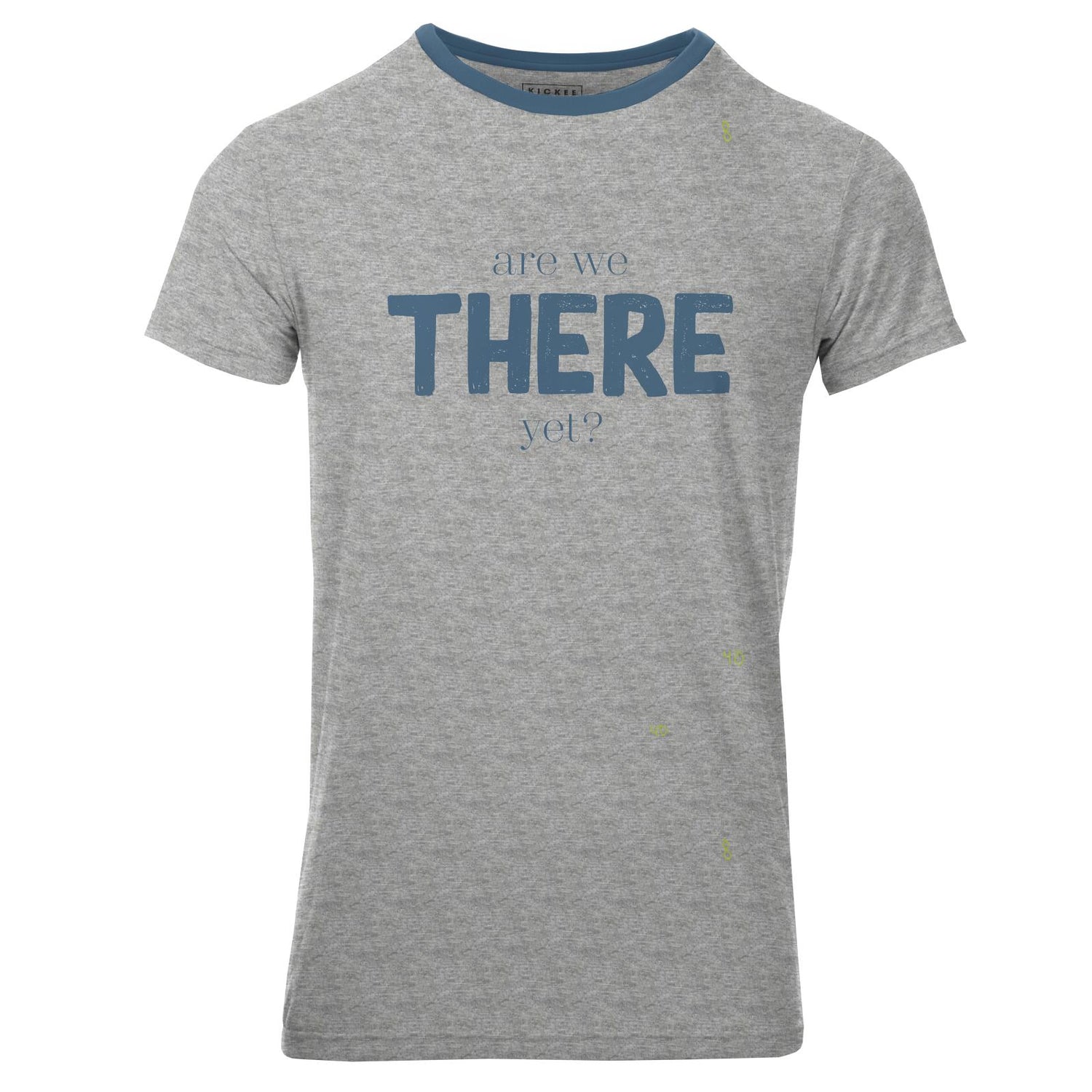 Men's Short Sleeve Graphic Crew Neck Tee in Heathered Mist Are We There Yet