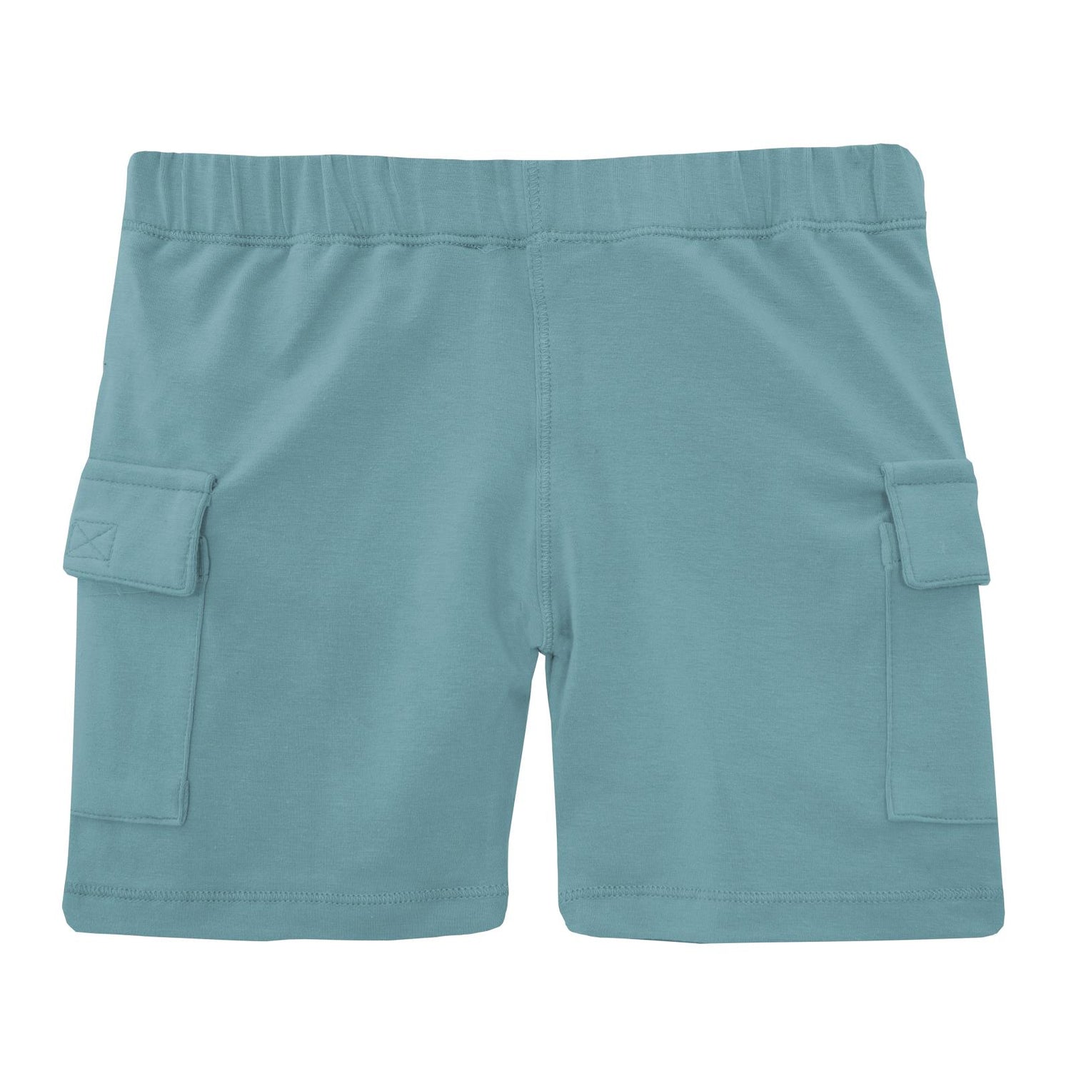 Luxe Jersey Cargo Shorts in Glacier