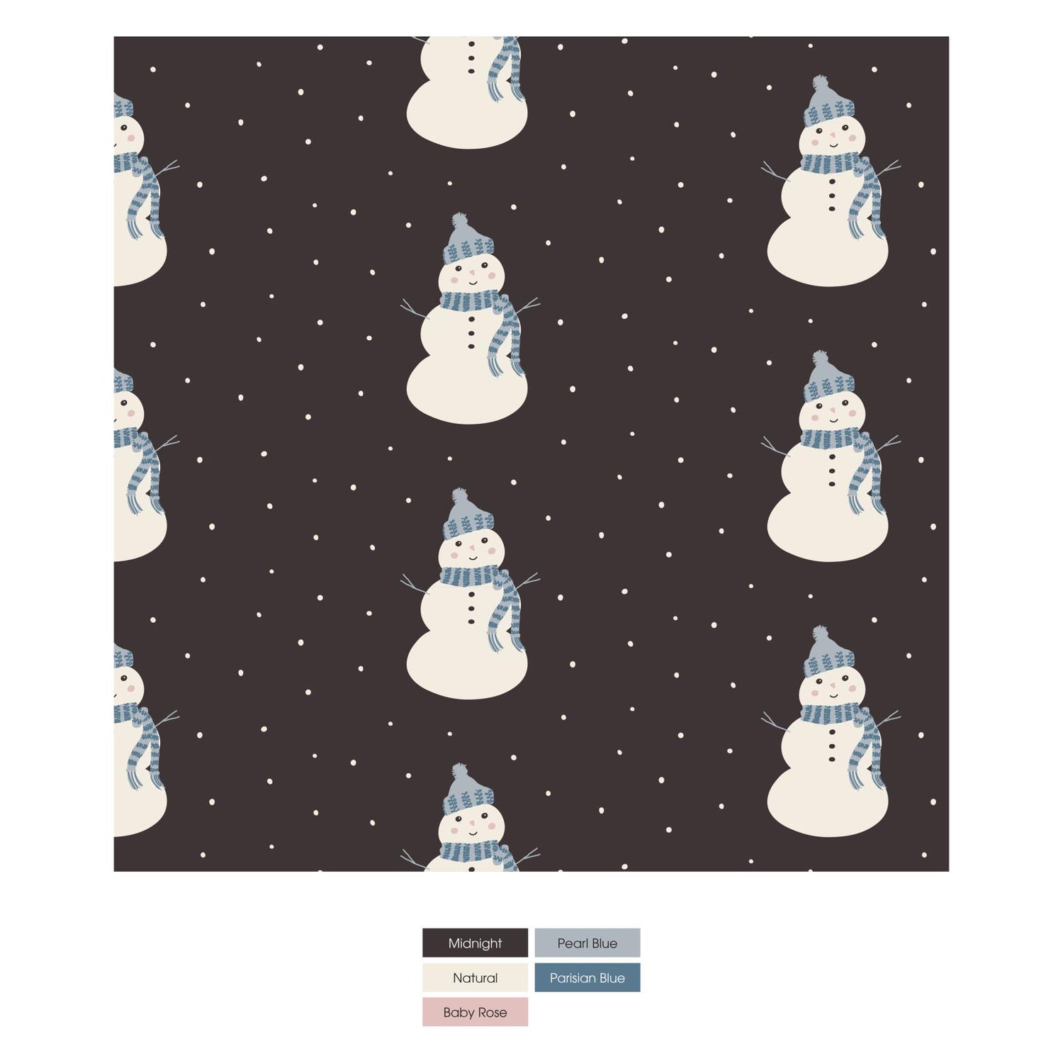 Men's Print Boxer Shorts in Midnight Snowman