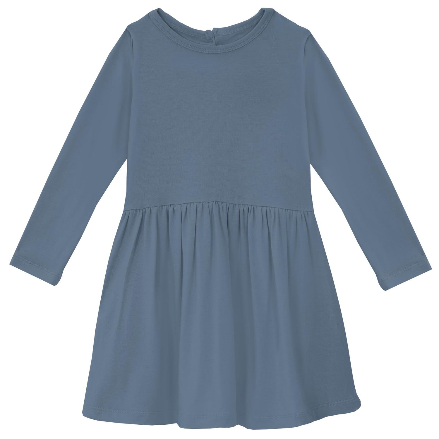 Long Sleeve Twirl Dress in Parisian Blue