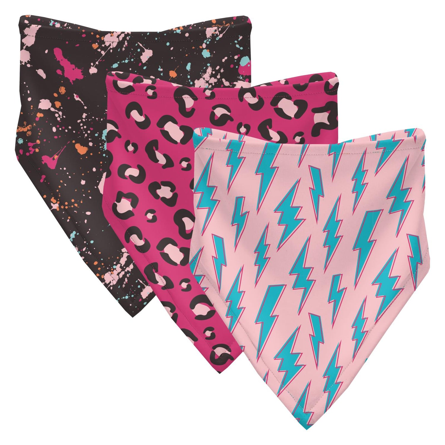 Kickee Pants Girls Print Underwear Set of 3 - Calypso Splatter Paint,  Confetti, Lotus Lightning