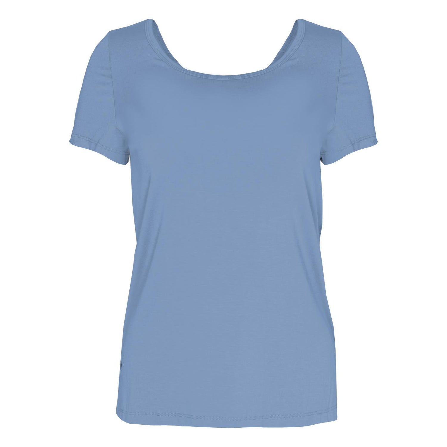 Women's Short Sleeve Twist-Back Tee in Dream Blue